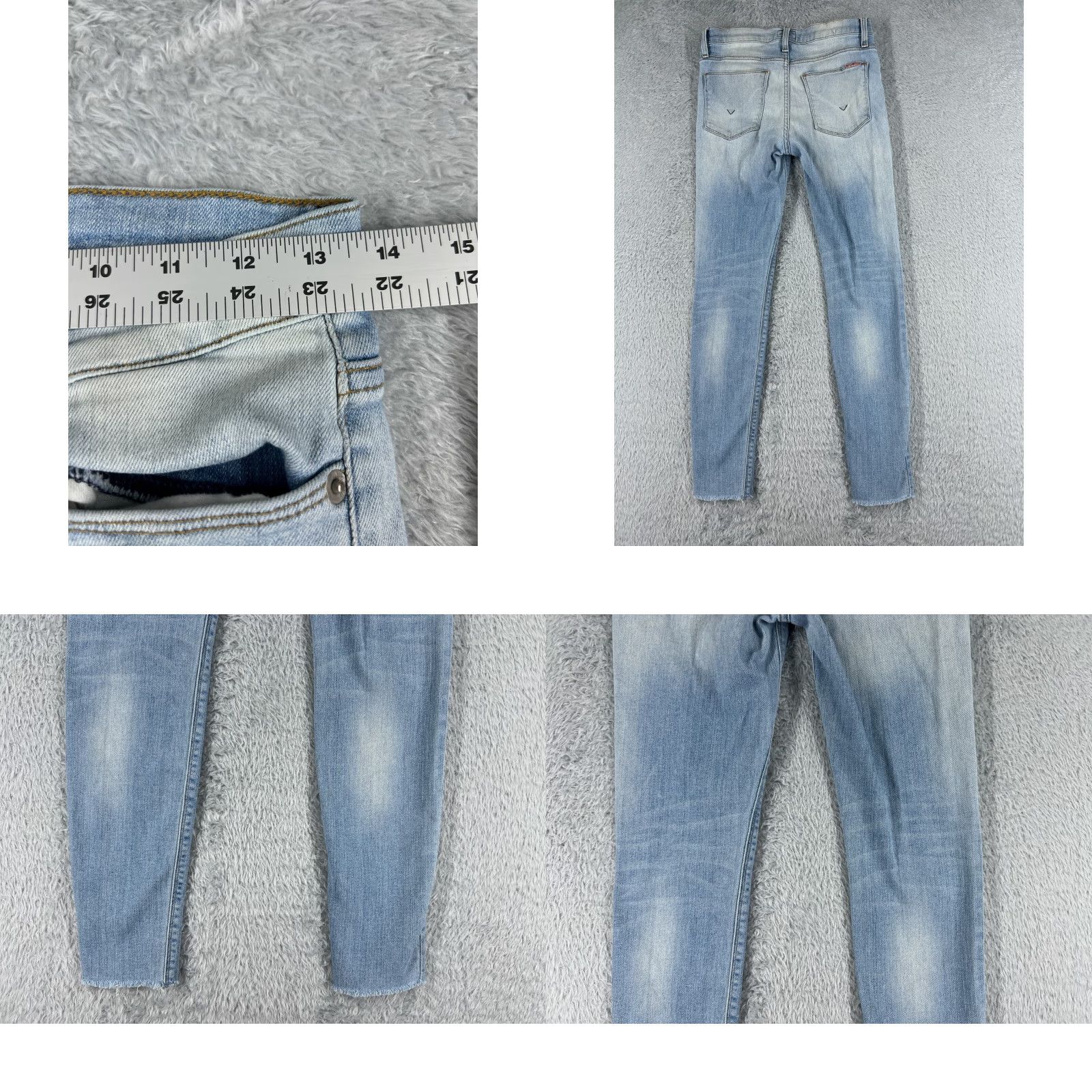 Hudson Hudson Jeans Women 28 Blue Denim Skinny Distressed Light Wash 27 Inseam 5-Pocket Pattern Flower Size 28" / US 6 / IT 42 - 9 Thumbnail