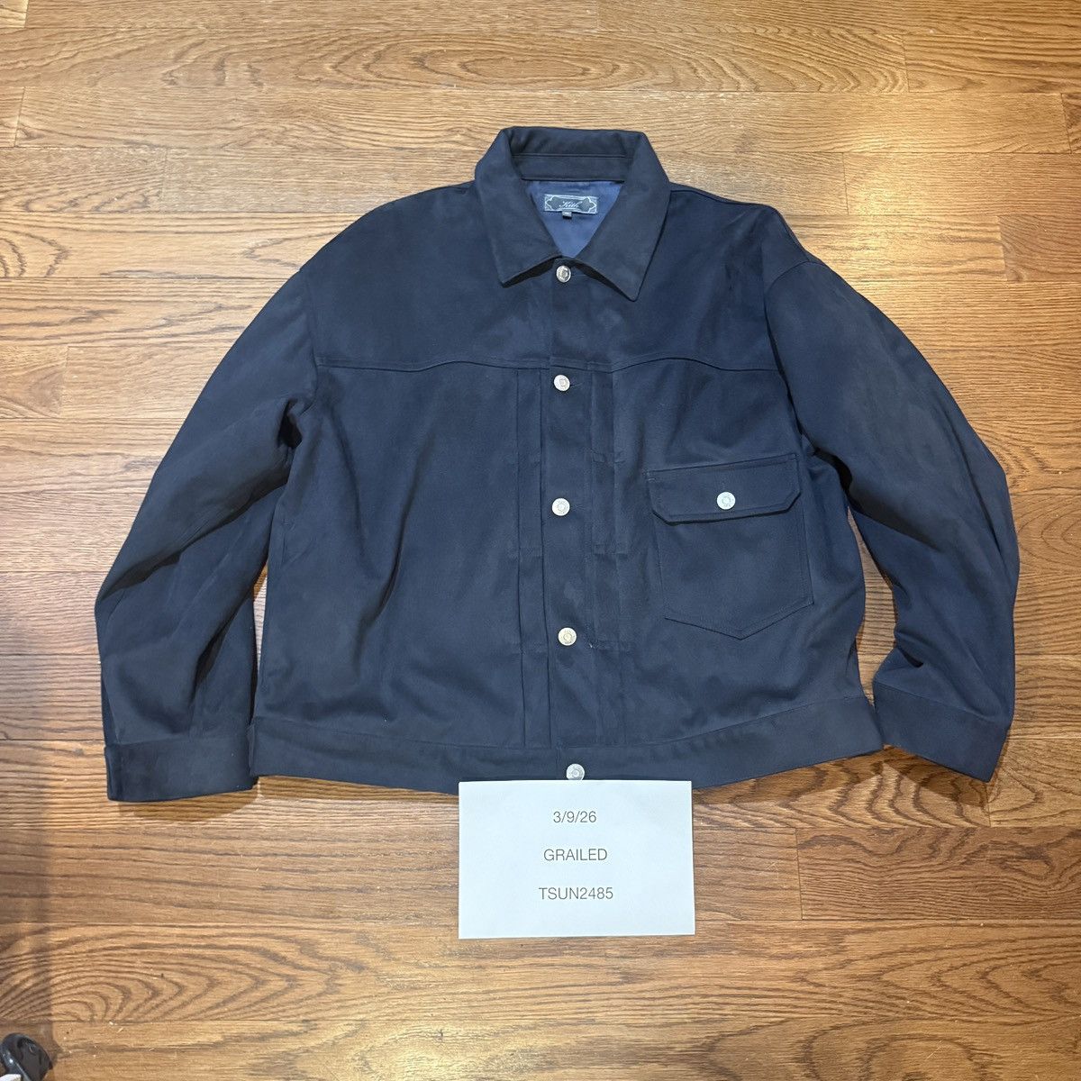 Kith Kith Microsuede Alonzo Jacket Navy Blue (XL, Used) Size US XL / EU 56 / 4 - 1 Thumbnail