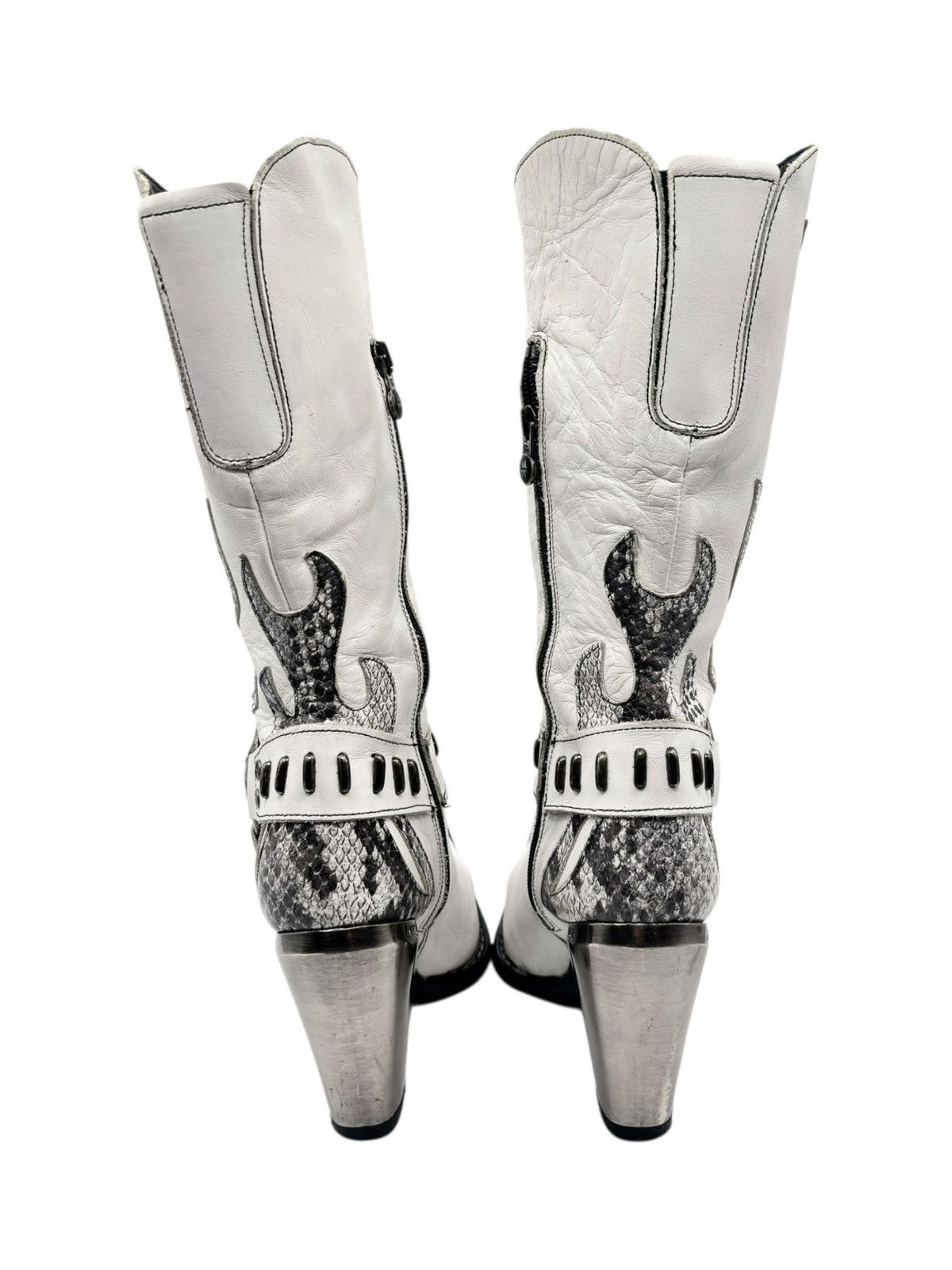 New Rock Vintage New Rock pointy white cowboy boots Size 38 Size US 8 / IT 38 - 3 Thumbnail