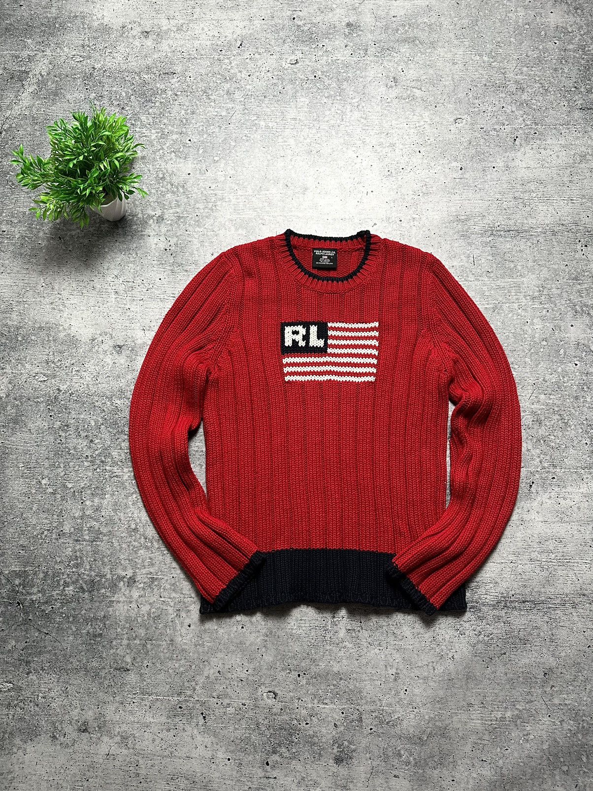 Polo Jeans Company Ralph Lauren USA Y2K Knitted Sweater