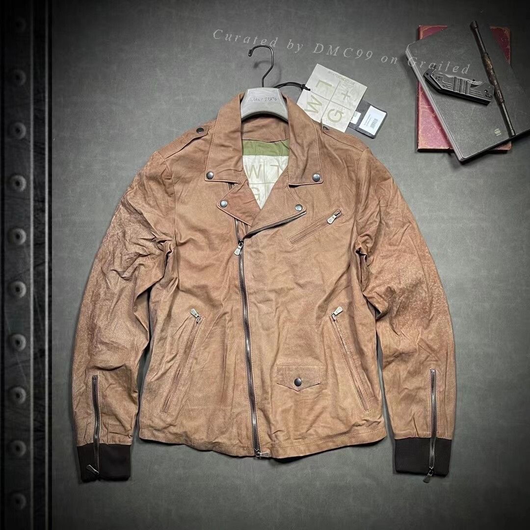 Giorgio Brato Giorgio Brato Men's Sanded Lambskin Jacket Size US M / EU 48-50 / 2 - 1 Thumbnail