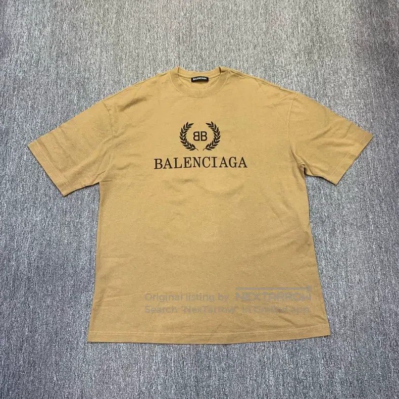 Balenciaga Balenciaga Khaki Wheat Pattern Short Sleeve Size US XS / EU 42 / 0 - 1 Thumbnail