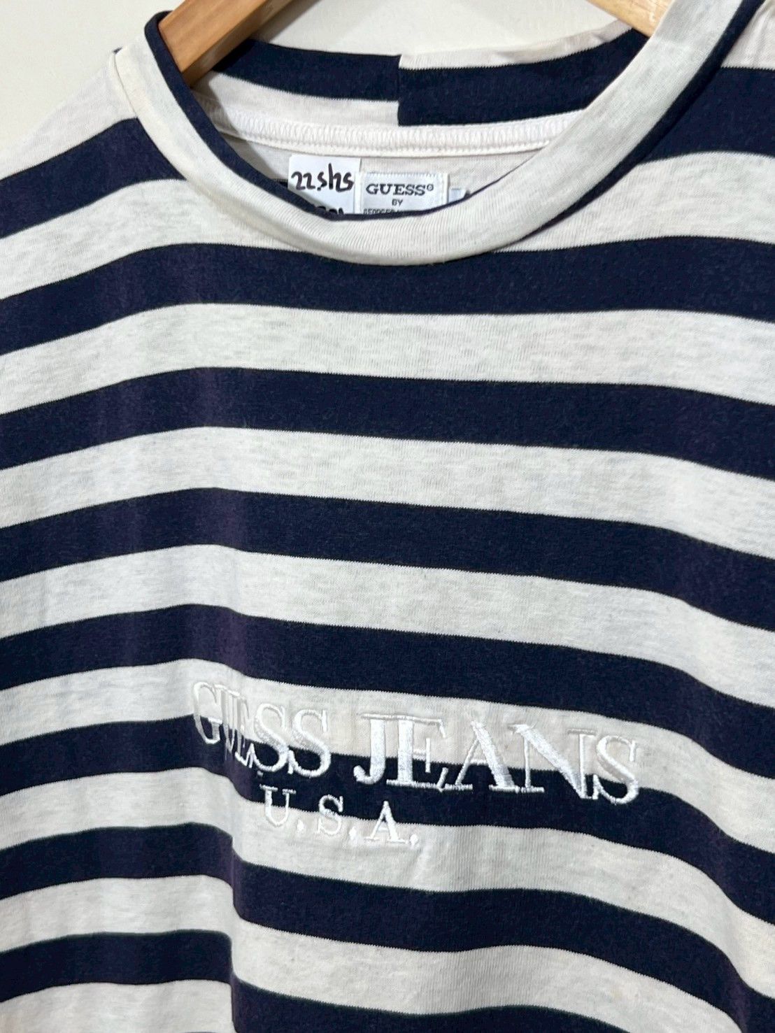 Vintage Vintage 90's Guess Jeans USA Striped shirt bnz01 Size US S / EU 44-46 / 1 - 4 Thumbnail