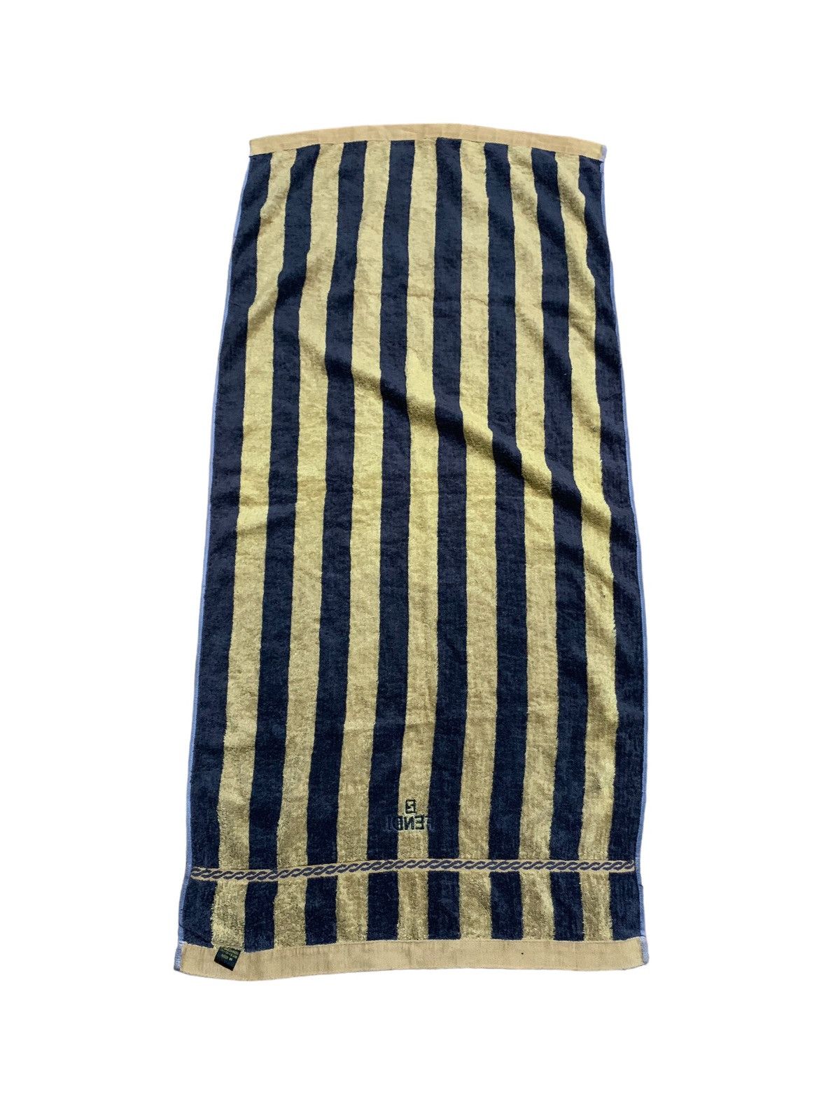 Fendi monogram striped towel