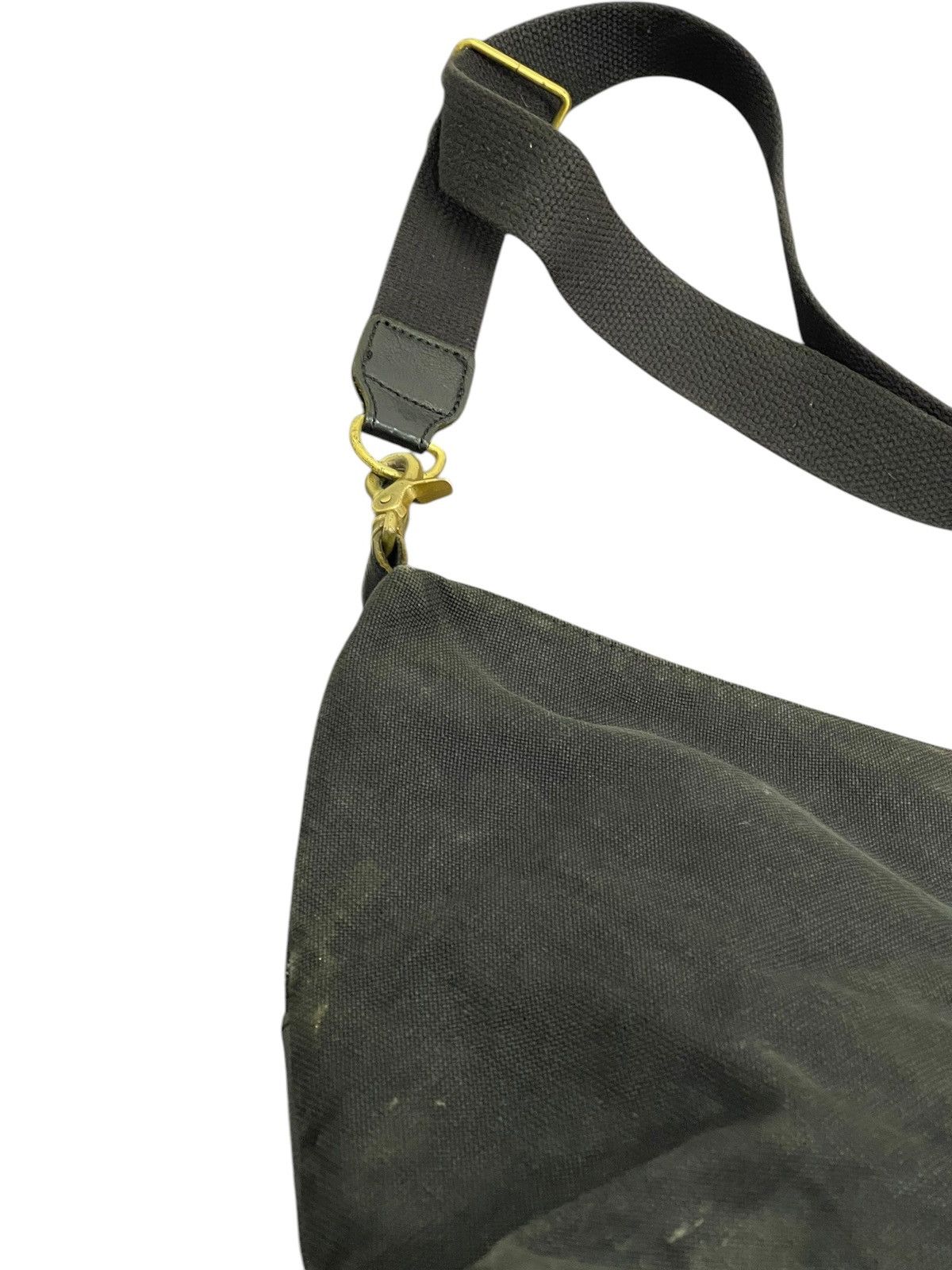 Genuine Leather Leather Cotton Duck Ship Jet Blue Japan Messenger Bag 1🟩8 Size ONE SIZE - 18 Thumbnail