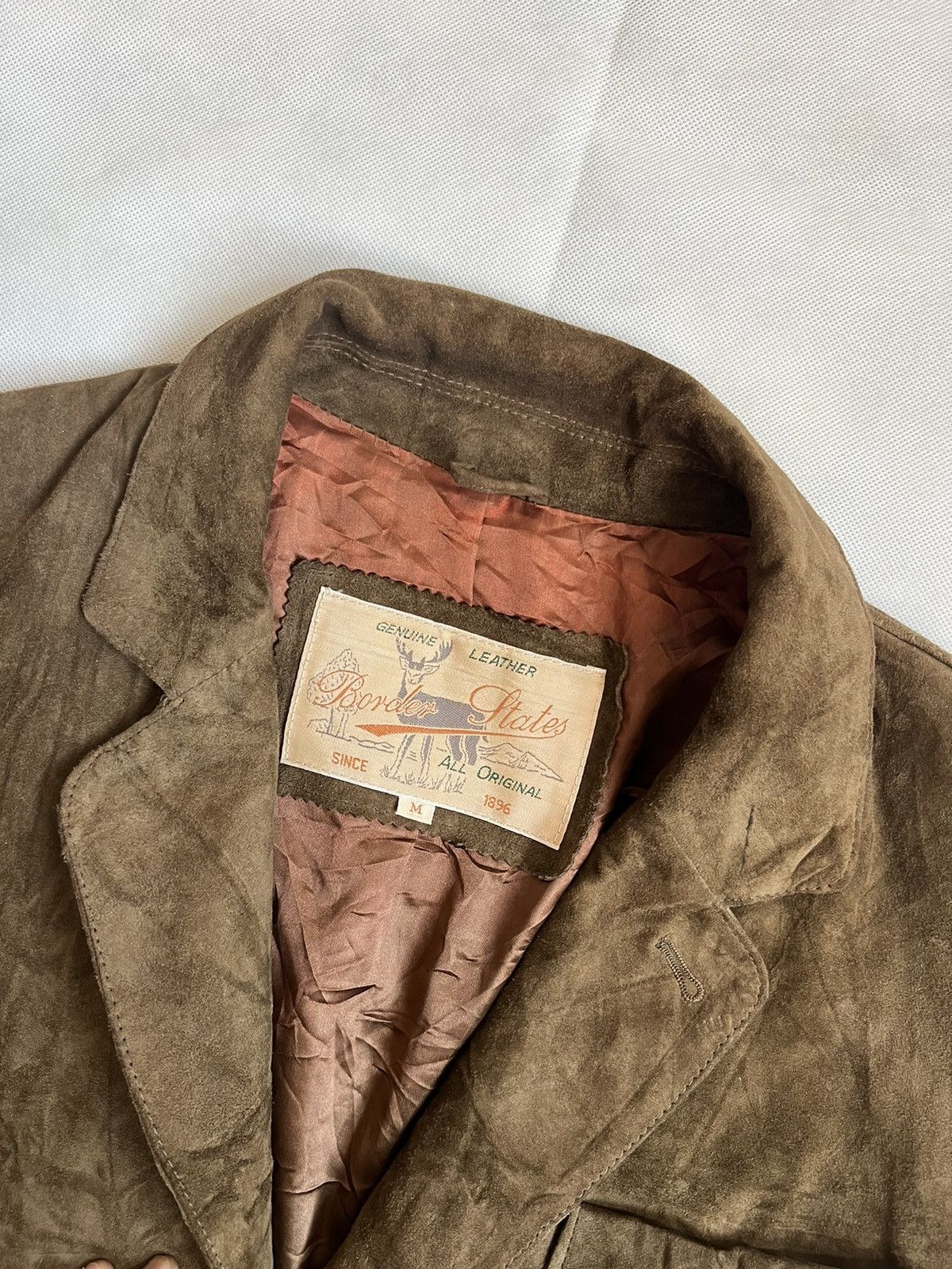 Genuine Leather Border State Suede Genuine Leather Brown Jacket Size US M / EU 48-50 / 2 - 2 Thumbnail