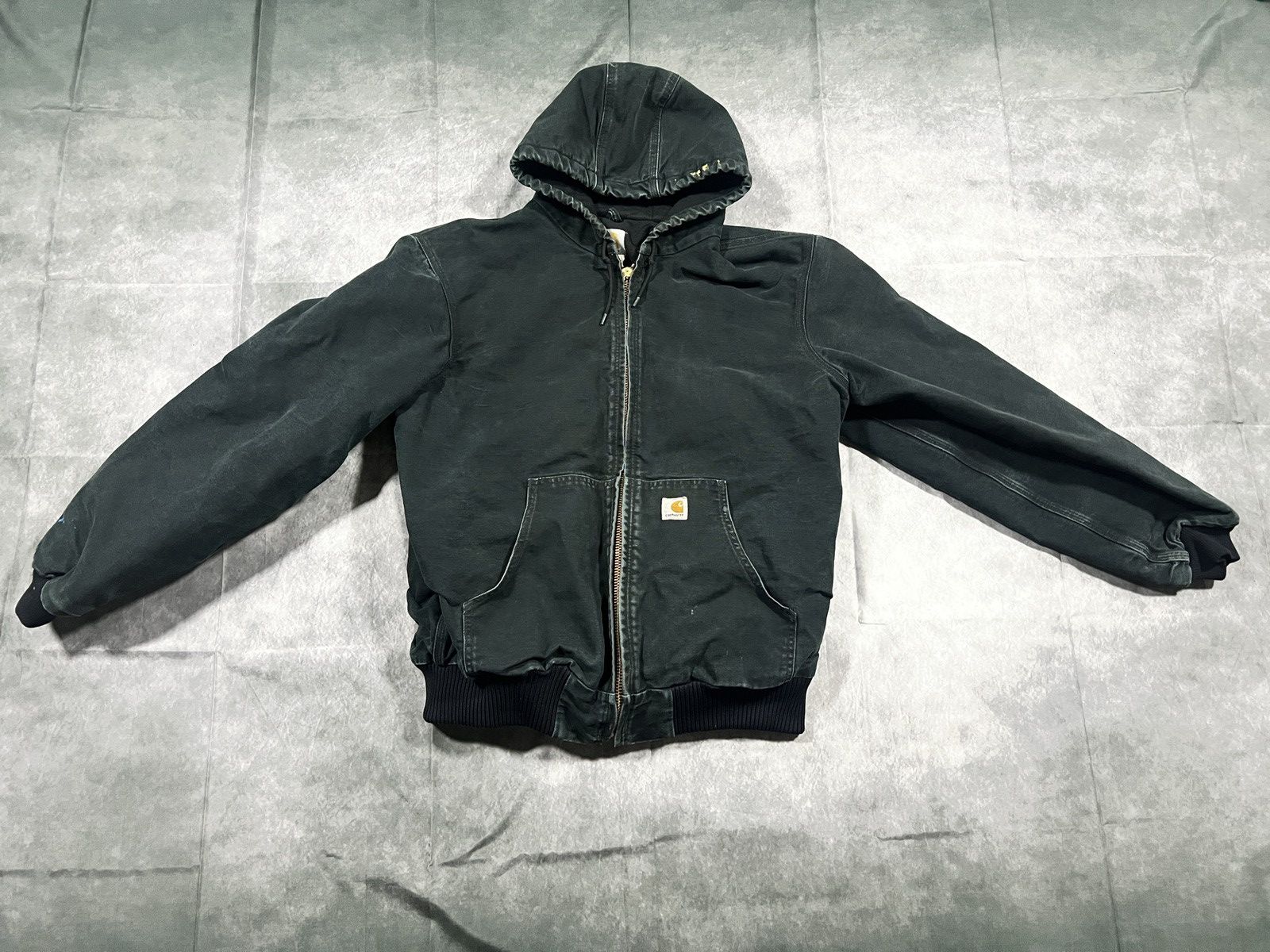 Carhartt Carhartt Black Hooded Workwear Jacket Full Zip Heavyweight Size US L / EU 52-54 / 3 - 1 Thumbnail