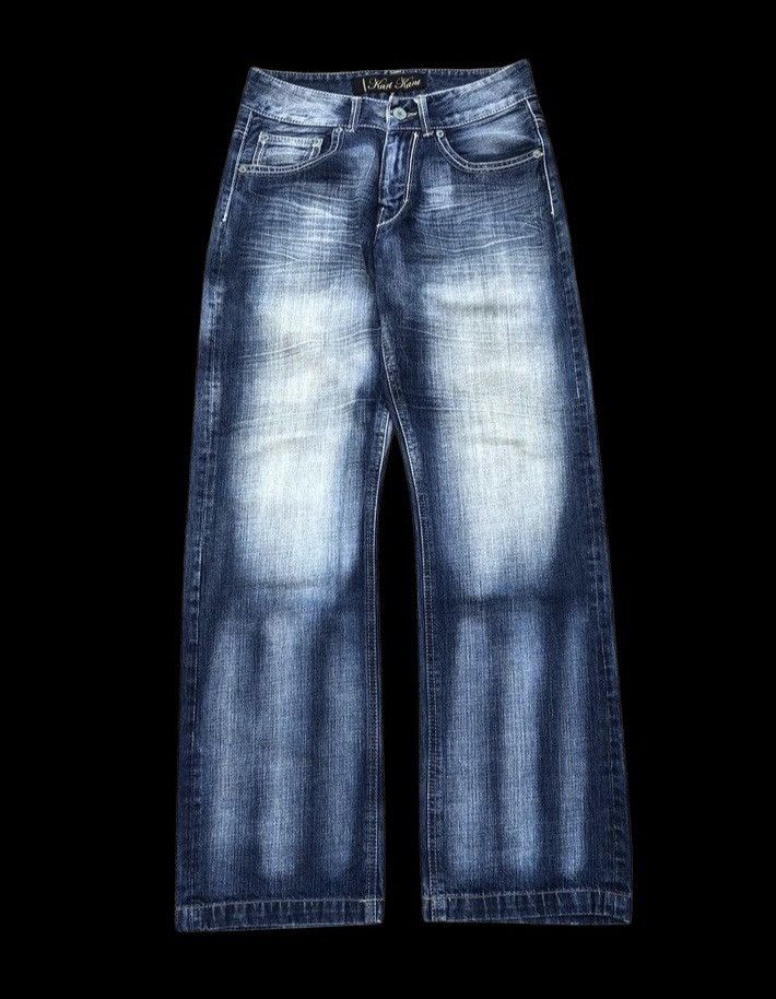 Karl Kani WIDE LEG KARL KANI WASHED BLUE JEANS Size US 31 - 1 Thumbnail