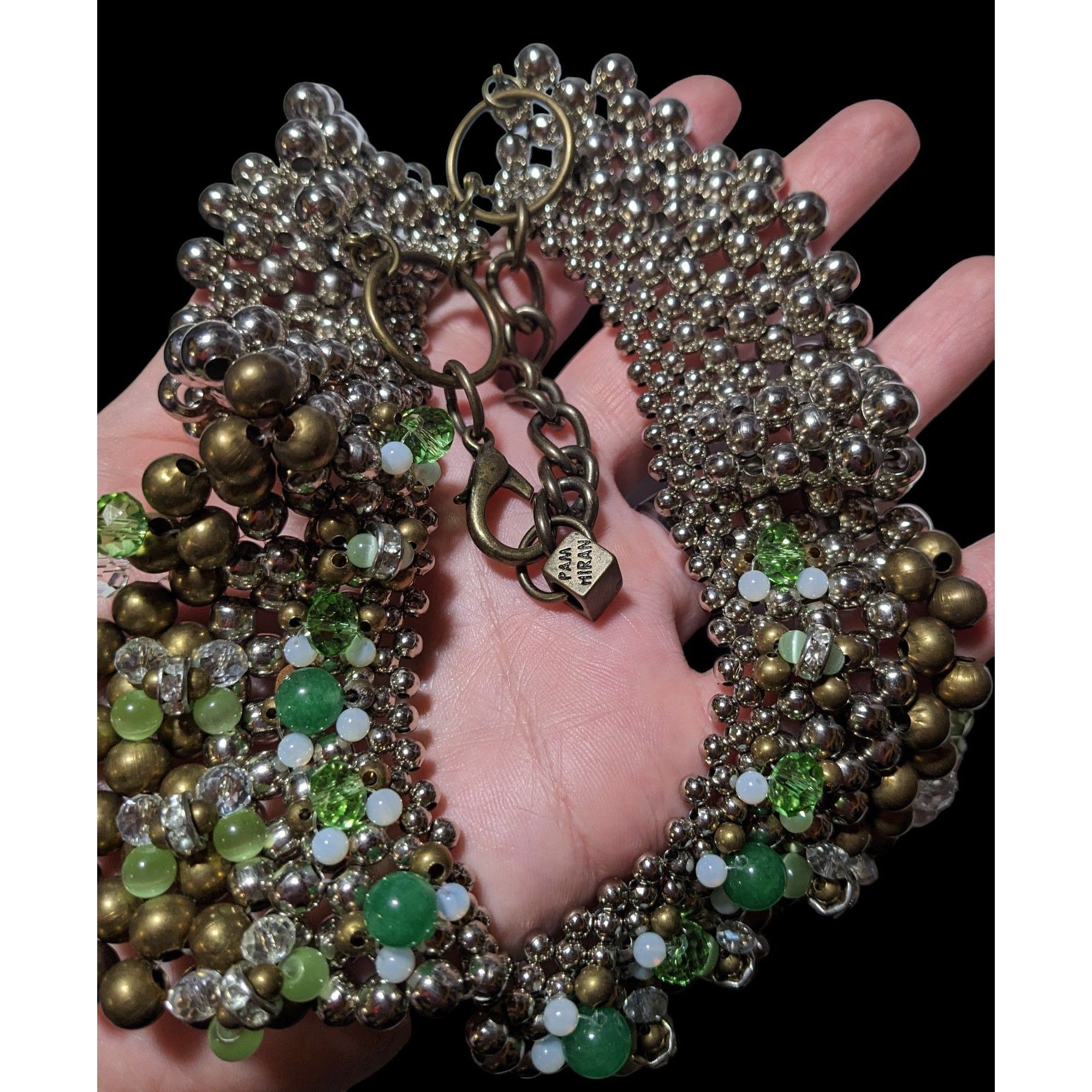 Other Pam Hiran Vintage 90s Beaded Bib Necklace Size ONE SIZE - 5 Thumbnail