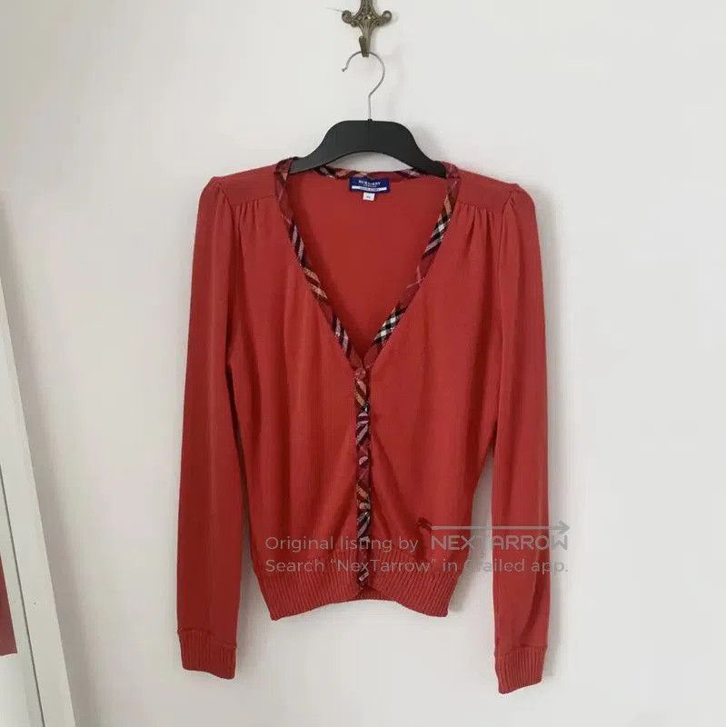 Burberry Burberry Red Wool Women's Cardigan. Size M / US 6-8 / IT 42-44 - 1 Thumbnail
