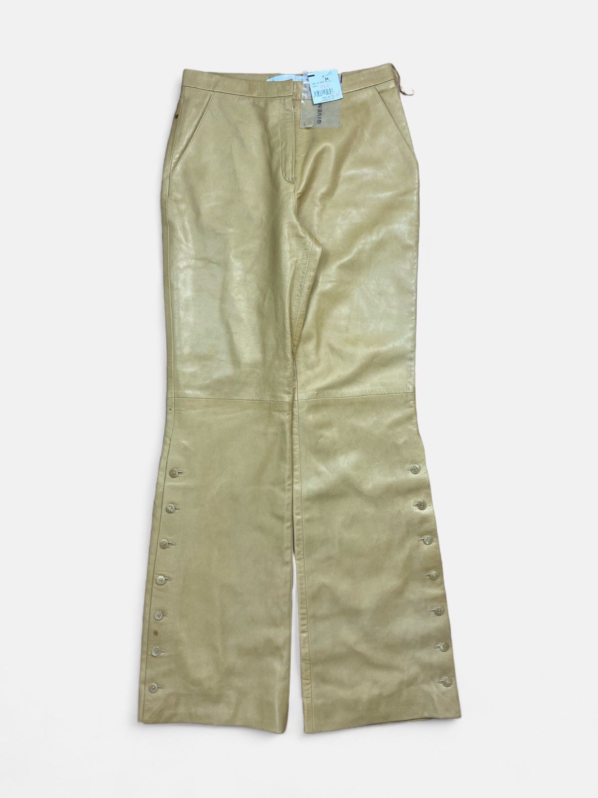 Givenchy Givenchy Paris - Leather Button Pants Size 26" / US 2 / IT 38 - 1 Thumbnail