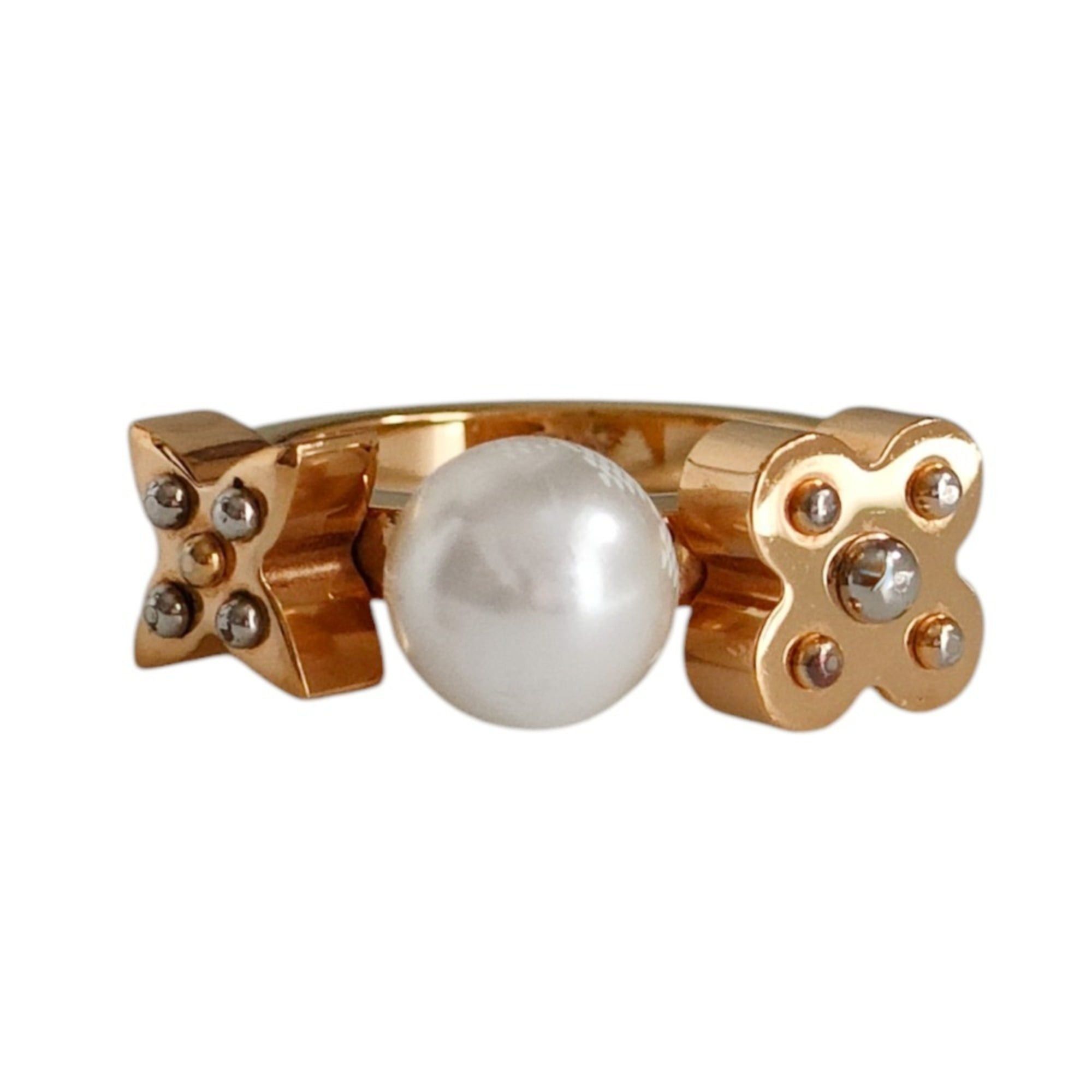 Louis Vuitton LOUIS VUITTON Charmy Pearl Ring, Gold Color, Women's M75482 M 1 Size ONE SIZE - 1 Thumbnail