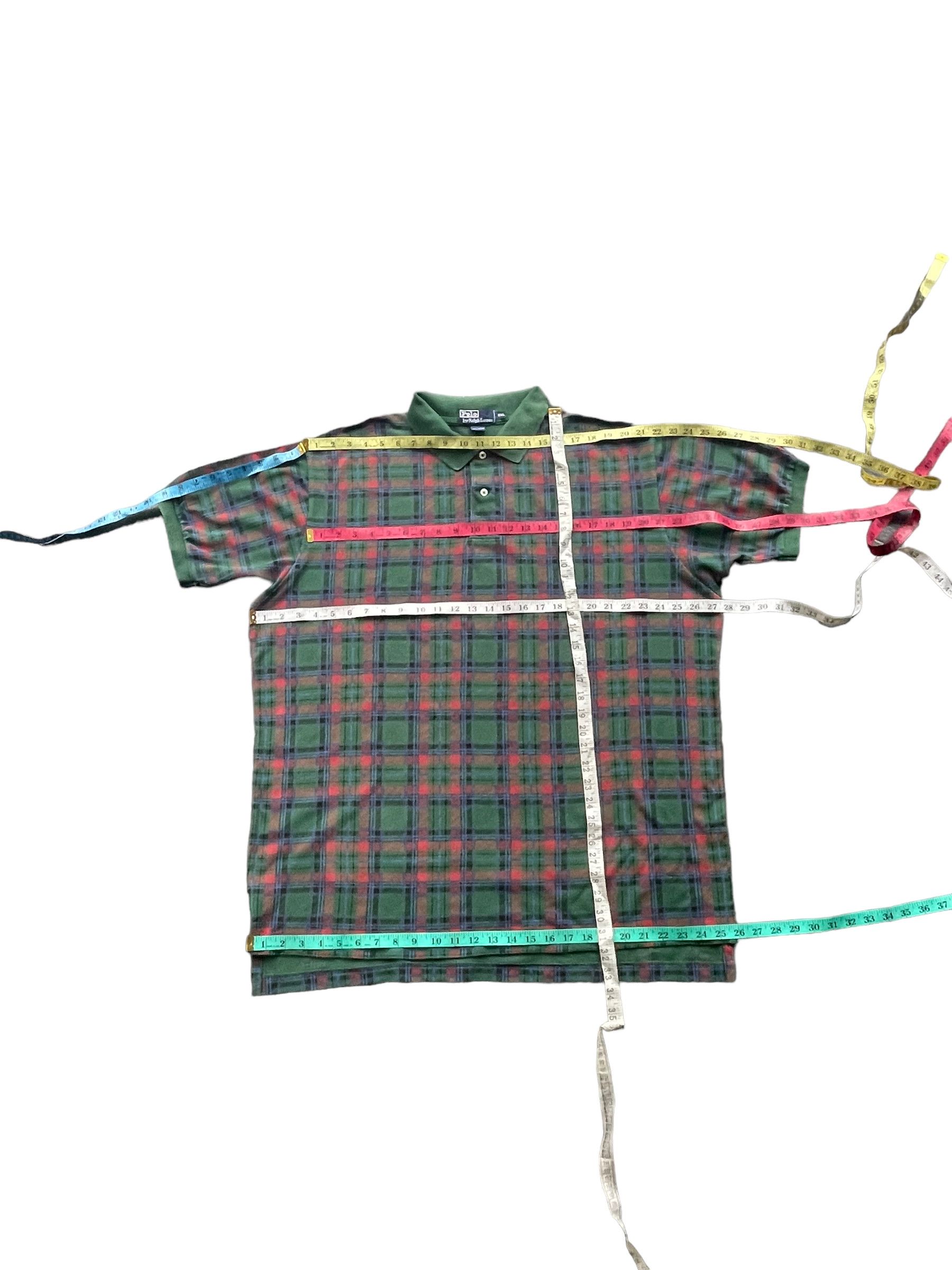 Designer × Polo Ralph Lauren × Vintage Vintage Polo Ralph Lauren Polo Tshirt Checkered Design Size US XXL / EU 58 / 5 - 6 Thumbnail