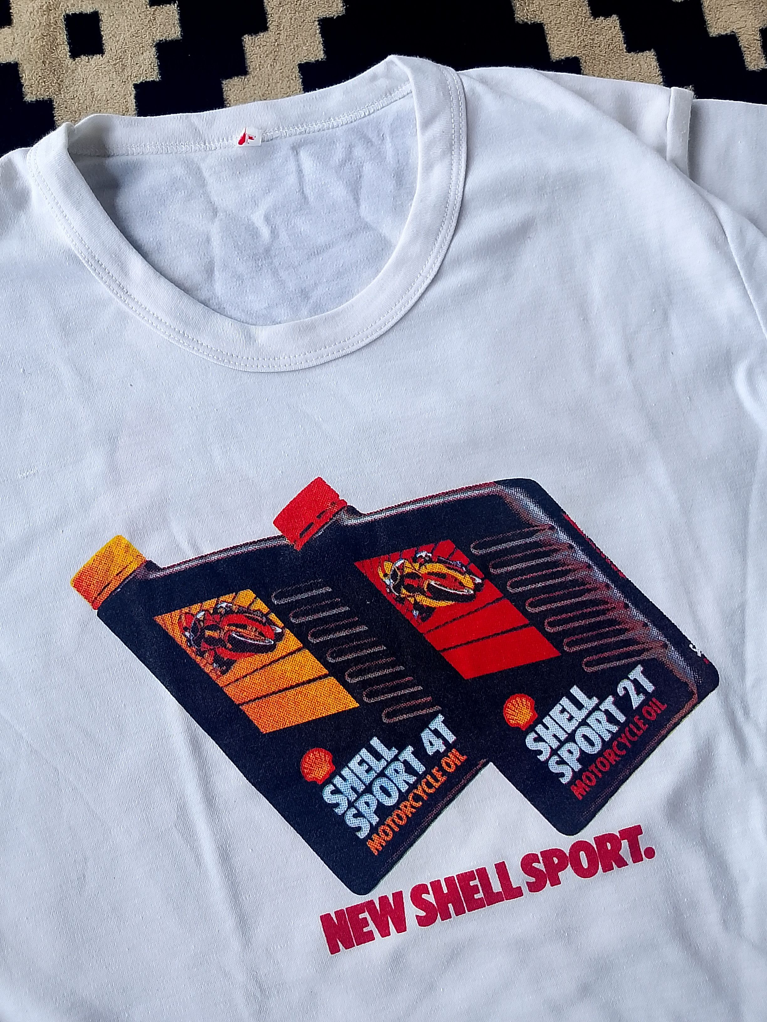 Vintage 1980s Shell Sport Moto Racing Ringer T-Shirt / Archive Piece Size US L / EU 52-54 / 3 - 8 Thumbnail