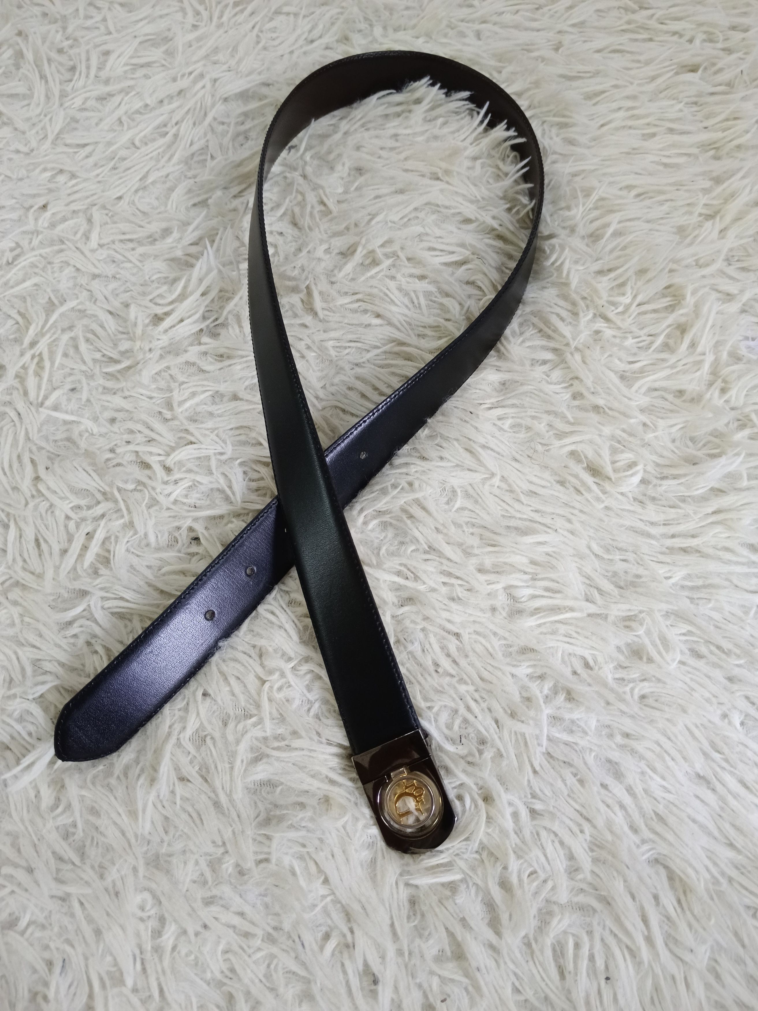 Dior VINTAGE DiOR LEATHER REVERSIBLE BELT Size ONE SIZE - 4 Thumbnail
