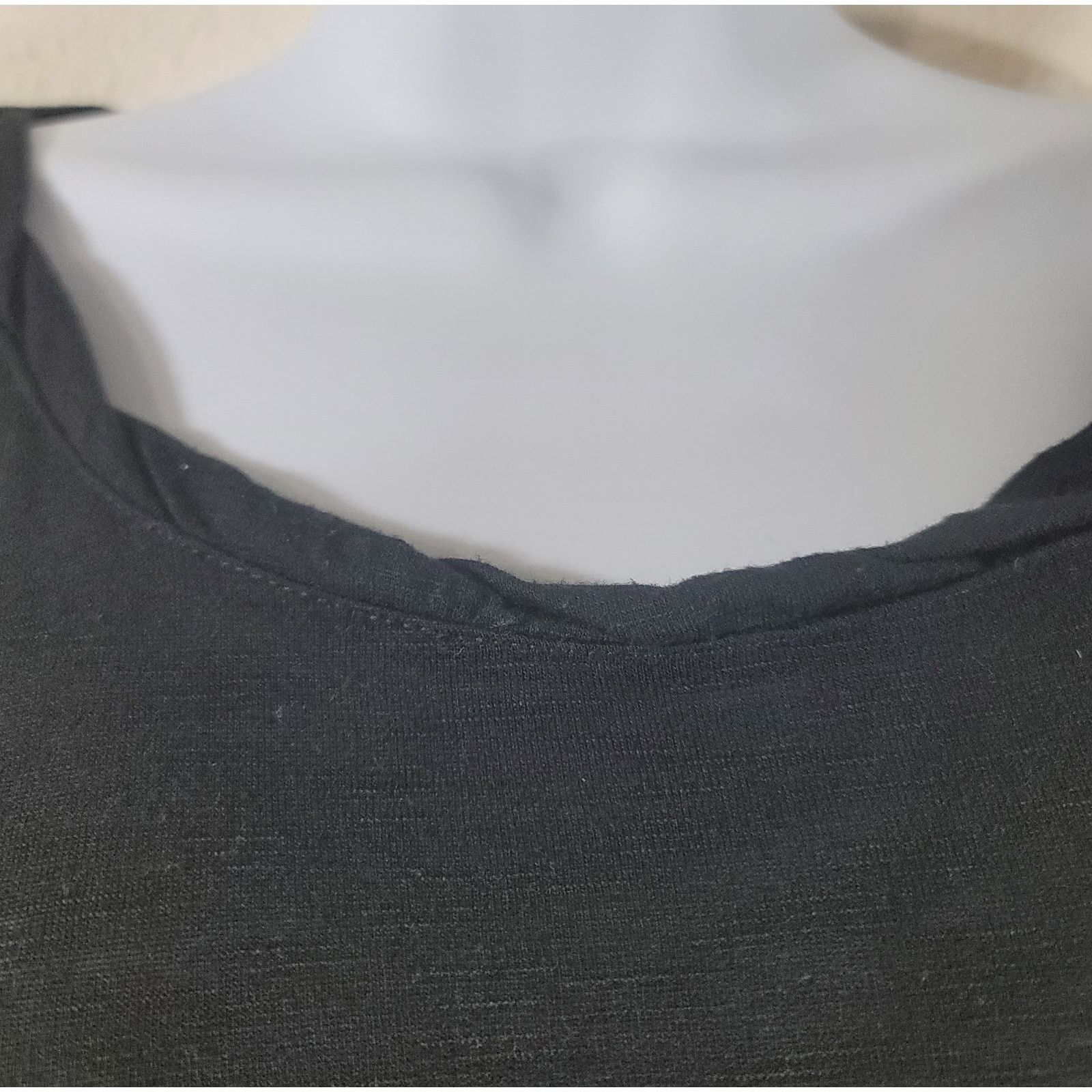 Other Cato Black Slub Knit Round Folded Collar Top Large Size L / US 10 / IT 46 - 6 Thumbnail