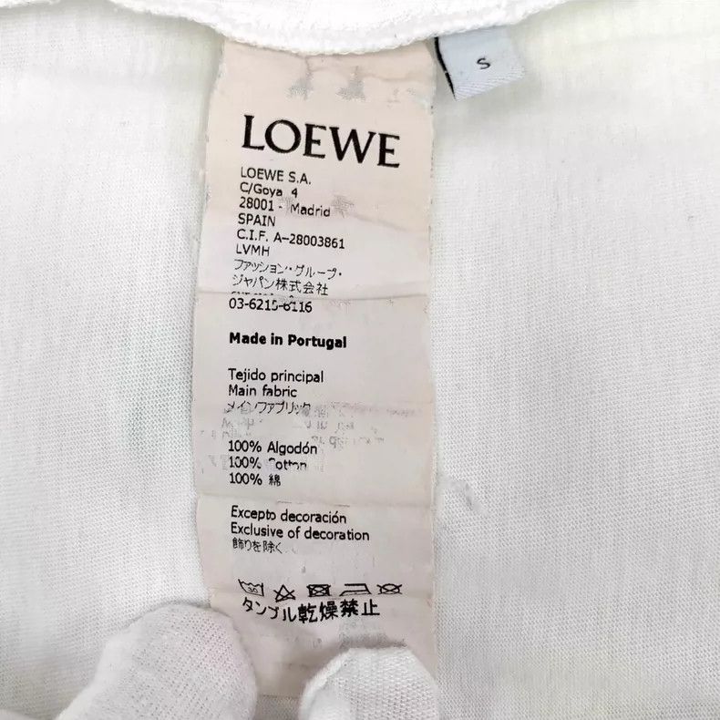 Loewe Loewe White lettered figure print cotton round neck short Size S / US 4 / IT 40 - 6 Thumbnail