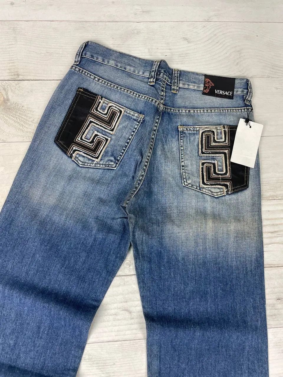 Versace NEW Vintage Versace Classic V2 Big Logo Baggy Jeans 90s Size US 32 / EU 48 - 11 Thumbnail