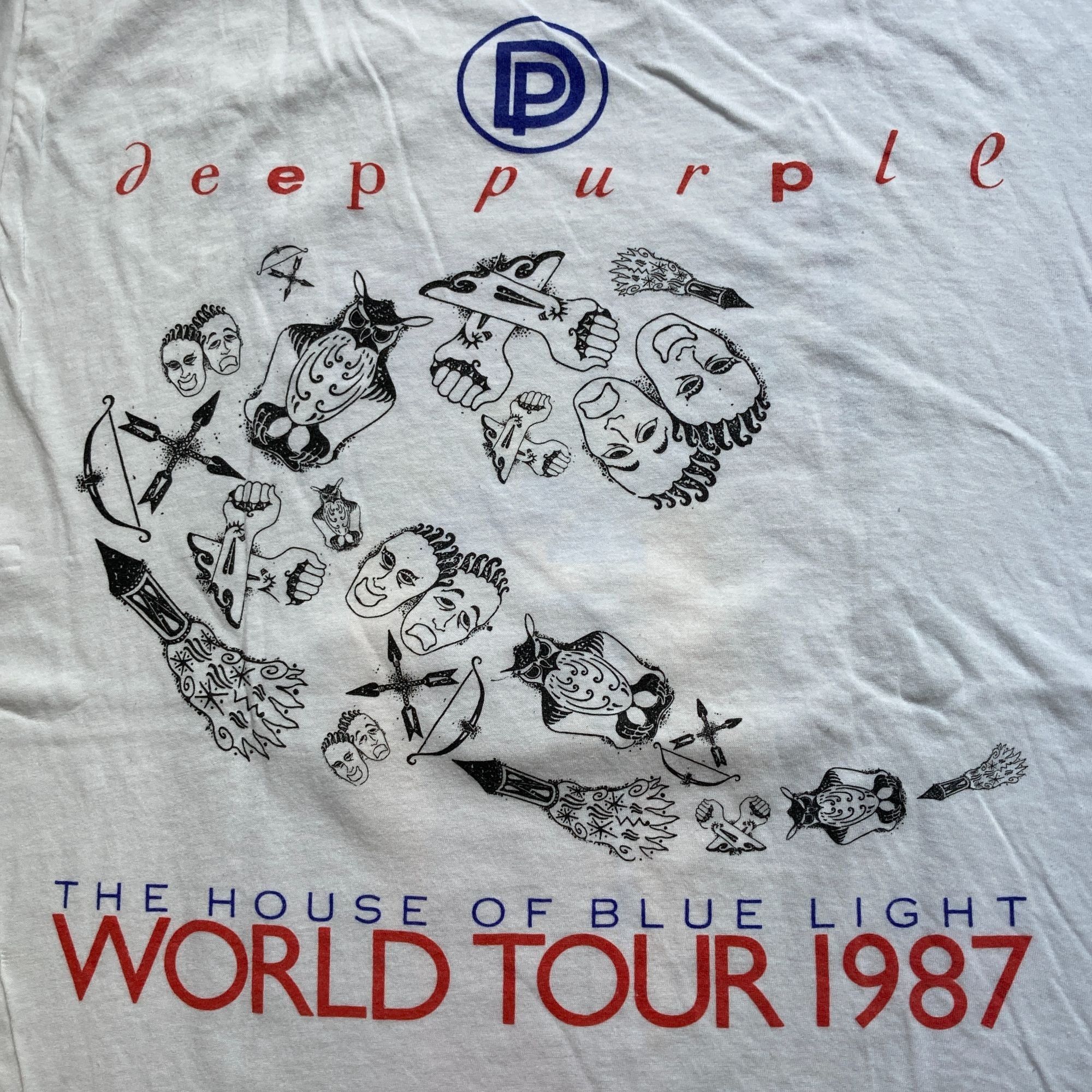 Other Rare Deep Purple 1987 World Tour The House Of Blue Light Size US L / EU 52-54 / 3 - 9 Thumbnail