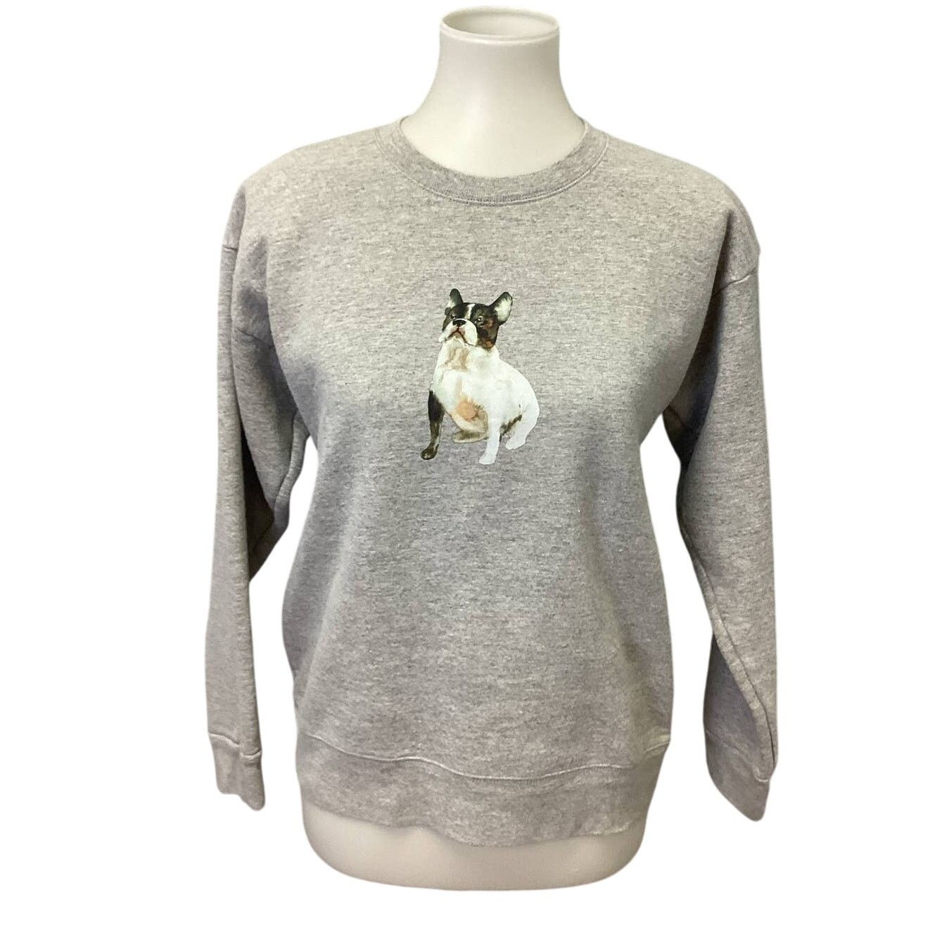 Hanes Hand Printed Youth XL Boston Terrier Crew Neck Sweatshirt Size XL / US 12-14 / IT 48-50 - 1 Thumbnail