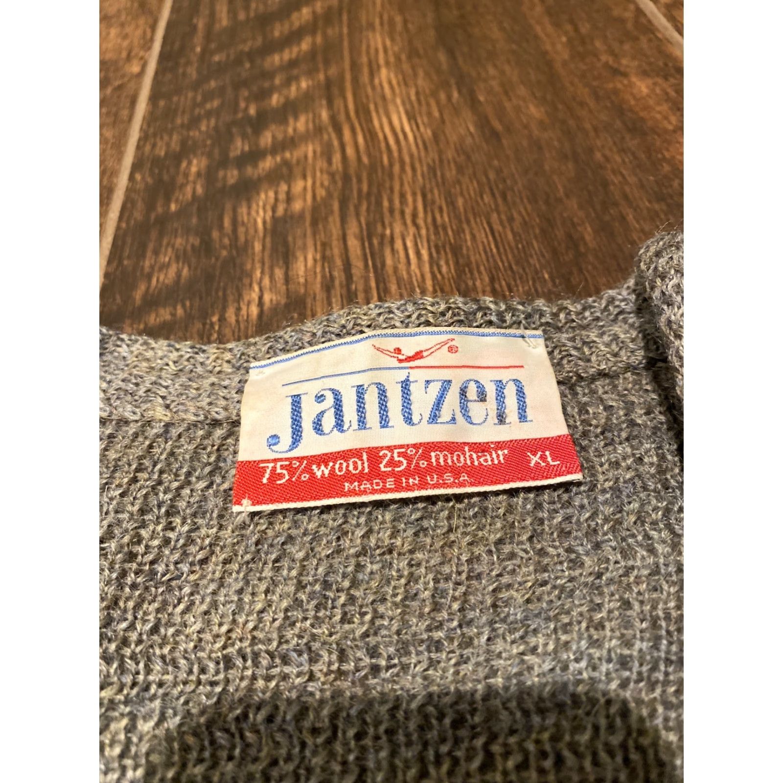 Jantzen VINTAGE Jantzen Cardigan Mohair Wool Blend XL Kurt Mens SIZE XL Gray Green FUZZY 1960s Size US XL / EU 56 / 4 - 5 Thumbnail