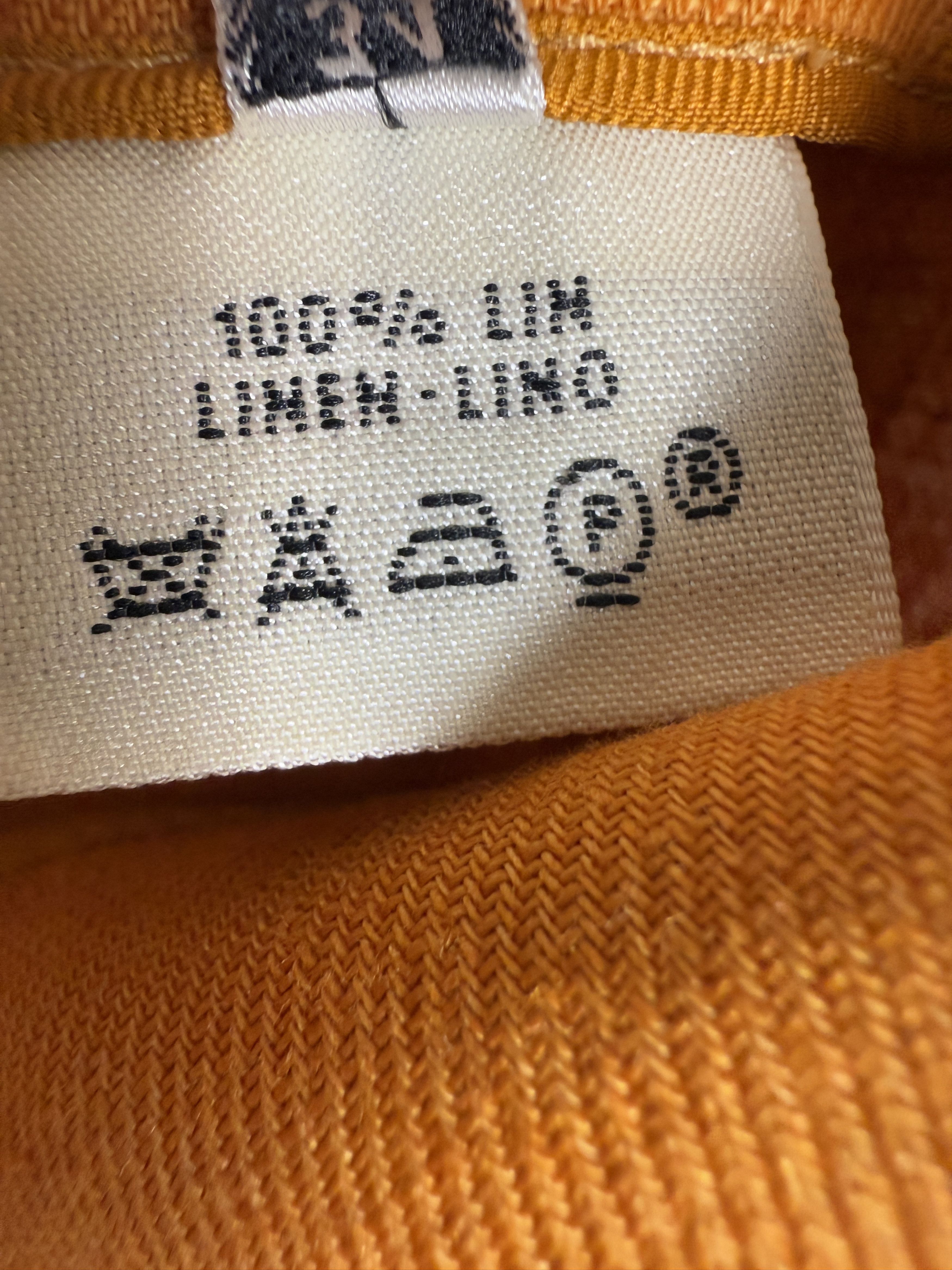 Hermes Hermes by Margiela Orange Linen Wide Leg Pants Size 25" / US 0 / IT 36 - 6 Thumbnail