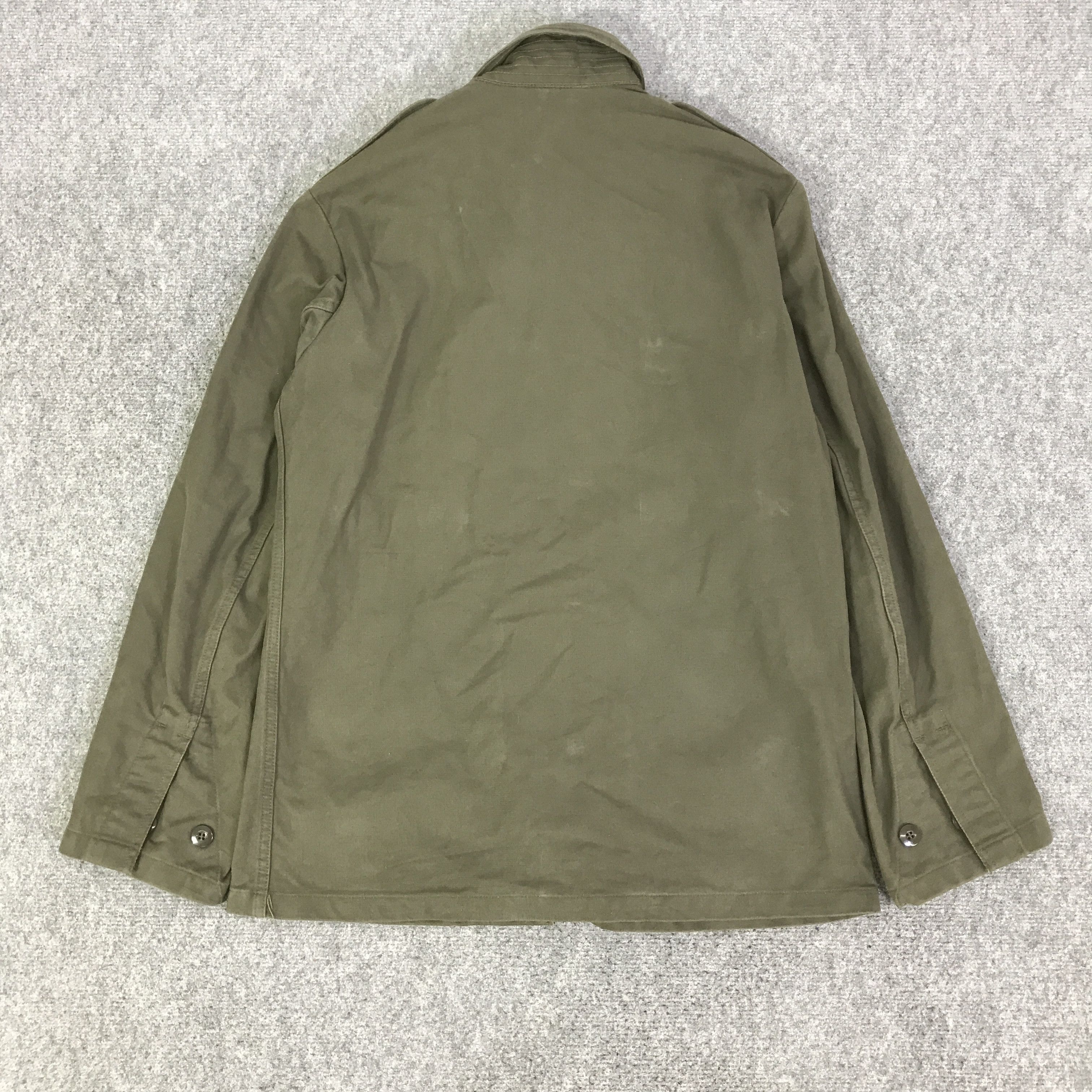 Vintage ARMY GREEN BUTTON JACKET K114B19 Size US L / EU 52-54 / 3 - 3 Thumbnail