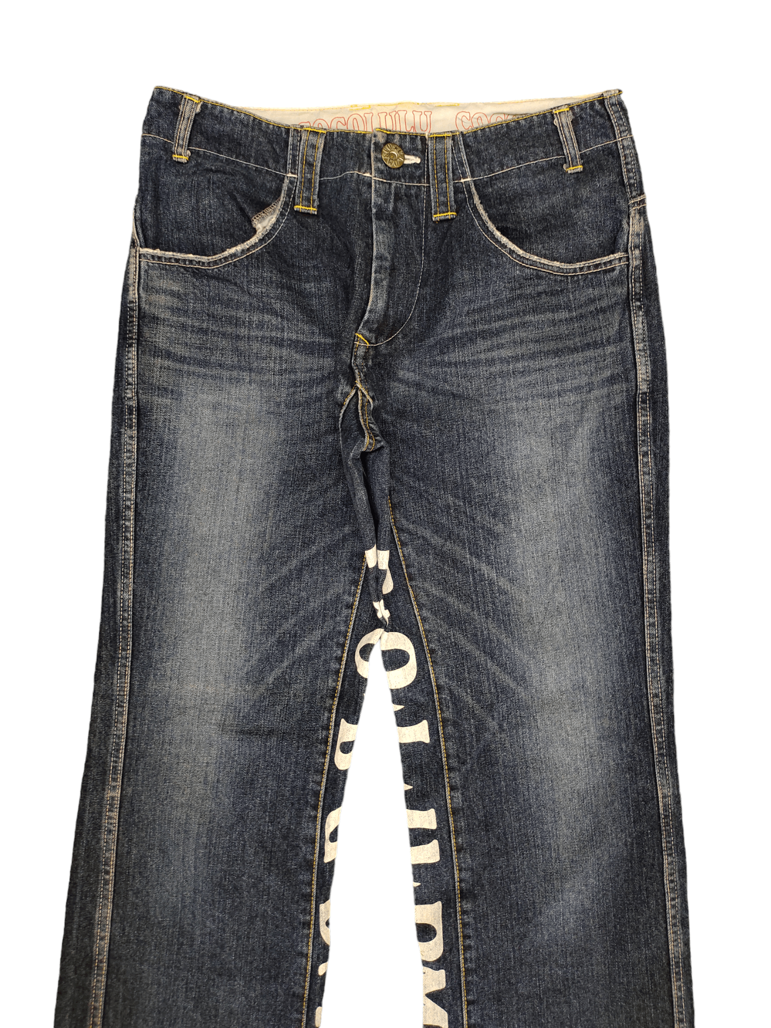 Comme des Garcons × Undercover Loose Jeans Cocolulu Spell Out Wide Leg Denim Y2k Jnco Size US 31 - 2 Thumbnail