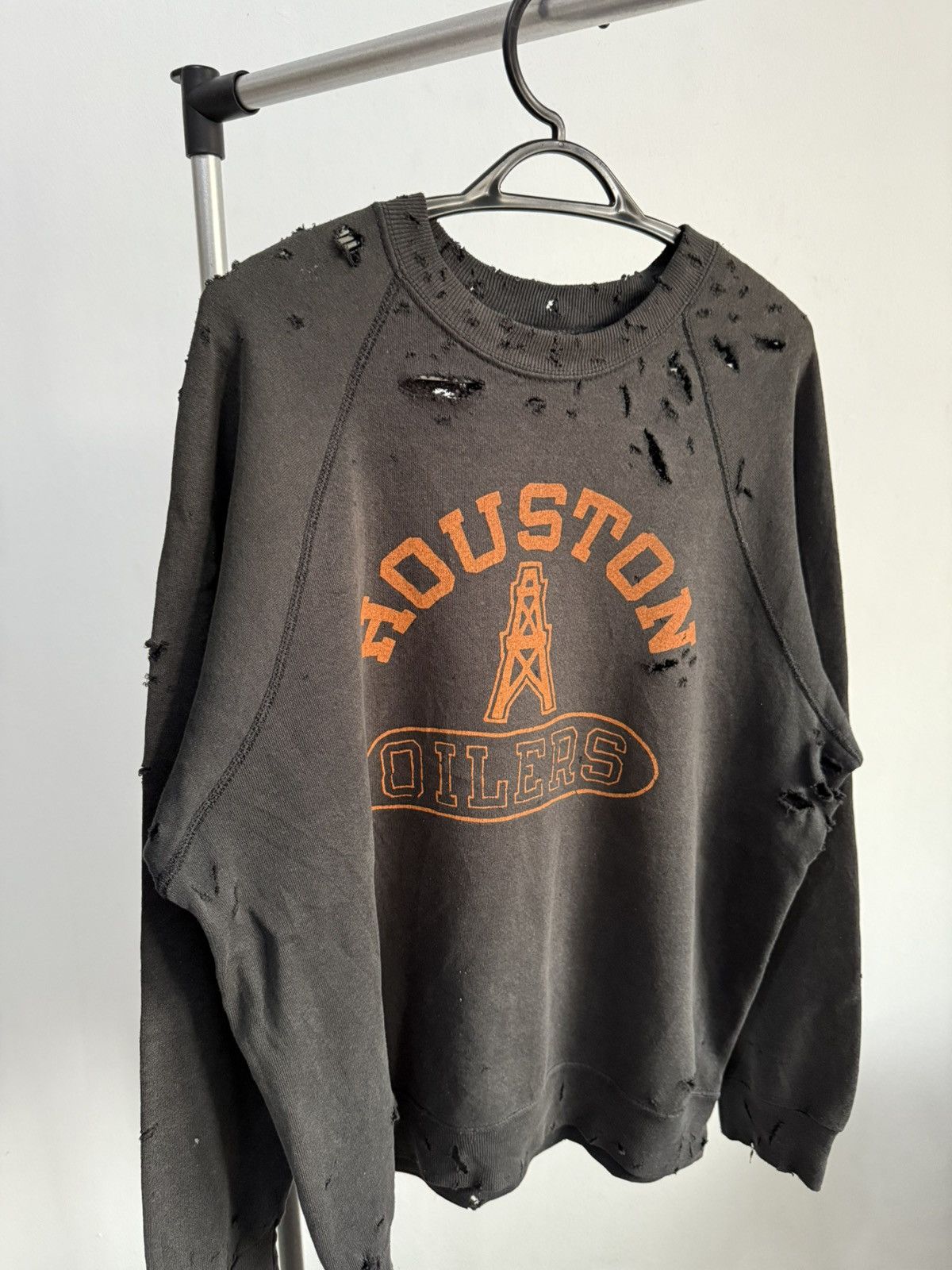 Vintage Vintage Houston oilers Heavy distressed sweatshirt Size US M / EU 48-50 / 2 - 5 Thumbnail