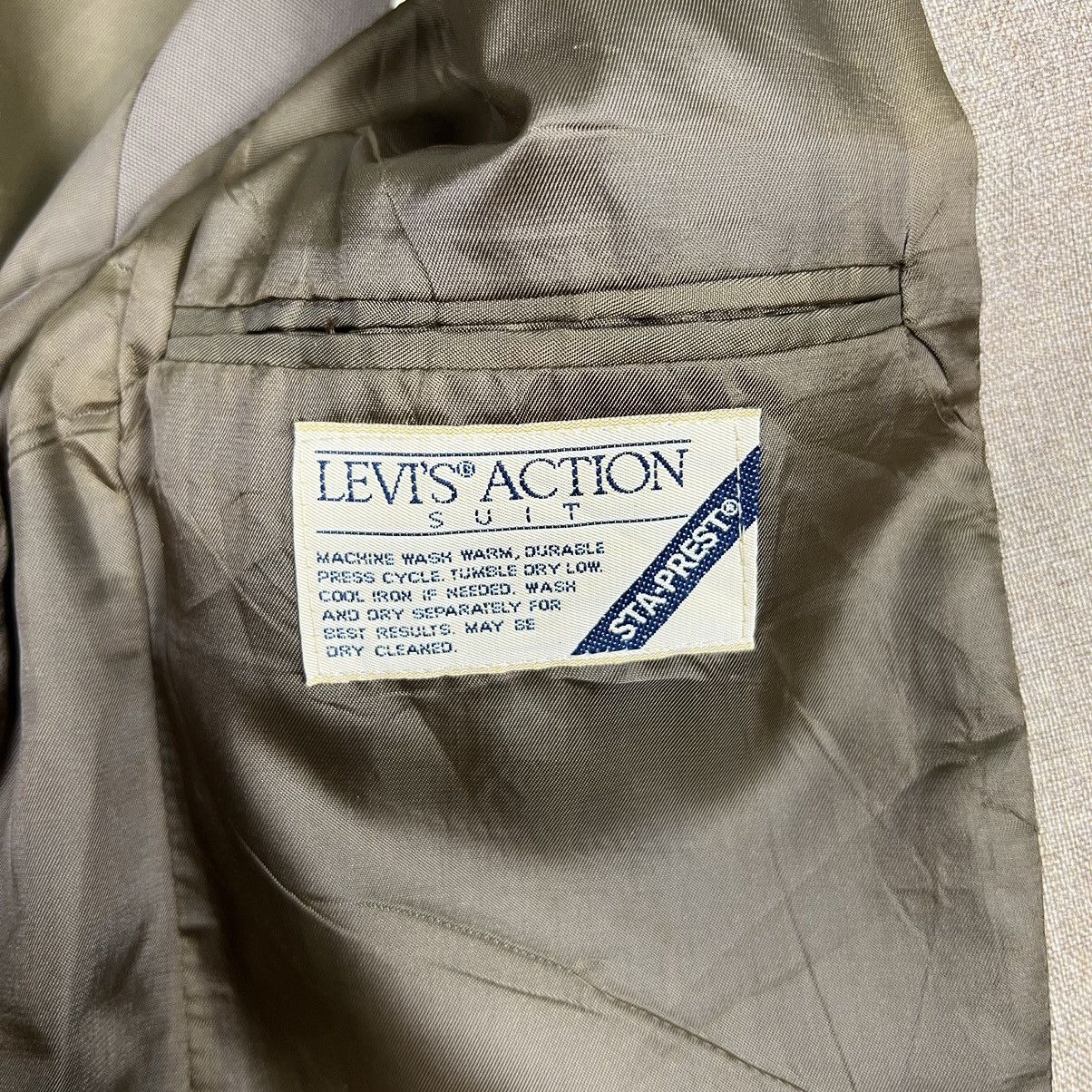 Levi's Vintage Clothing 🔥 VINTAGE LEVIS ACTION SUITS STAPRESS BLAZER Size US M / EU 48-50 / 2 - 15 Thumbnail