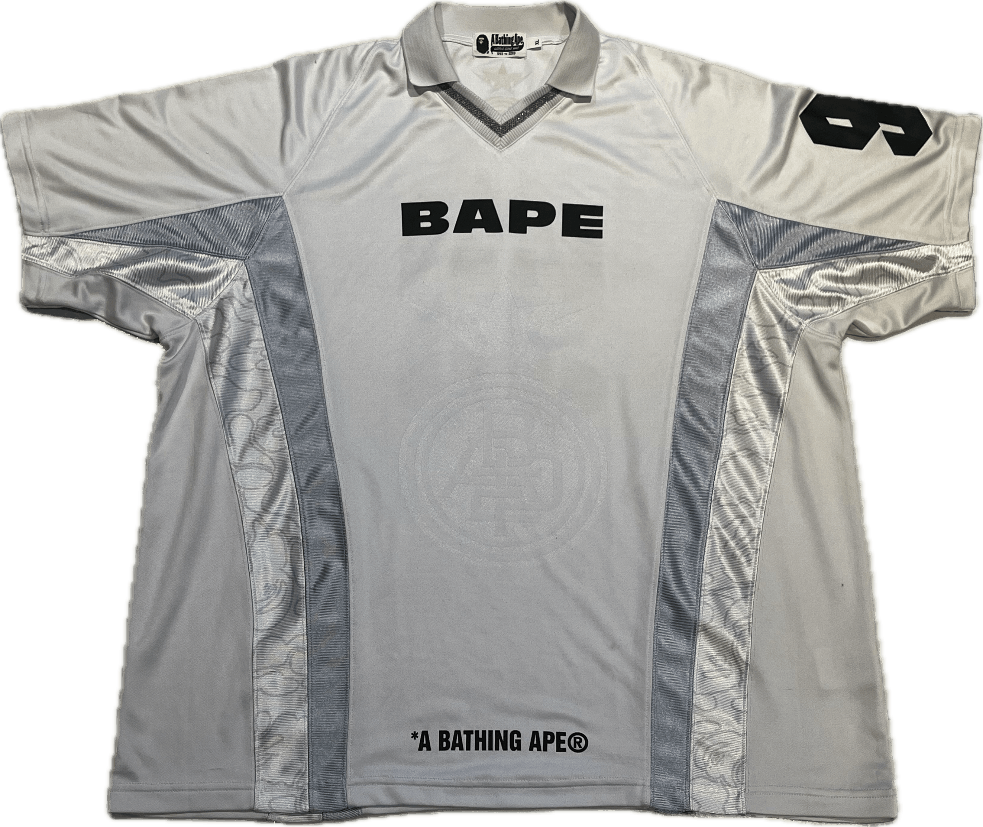 Bape BAPE MULTI LOGO RELAXED FIT SOCCER JERSEY Size US XL / EU 56 / 4 - 6 Thumbnail
