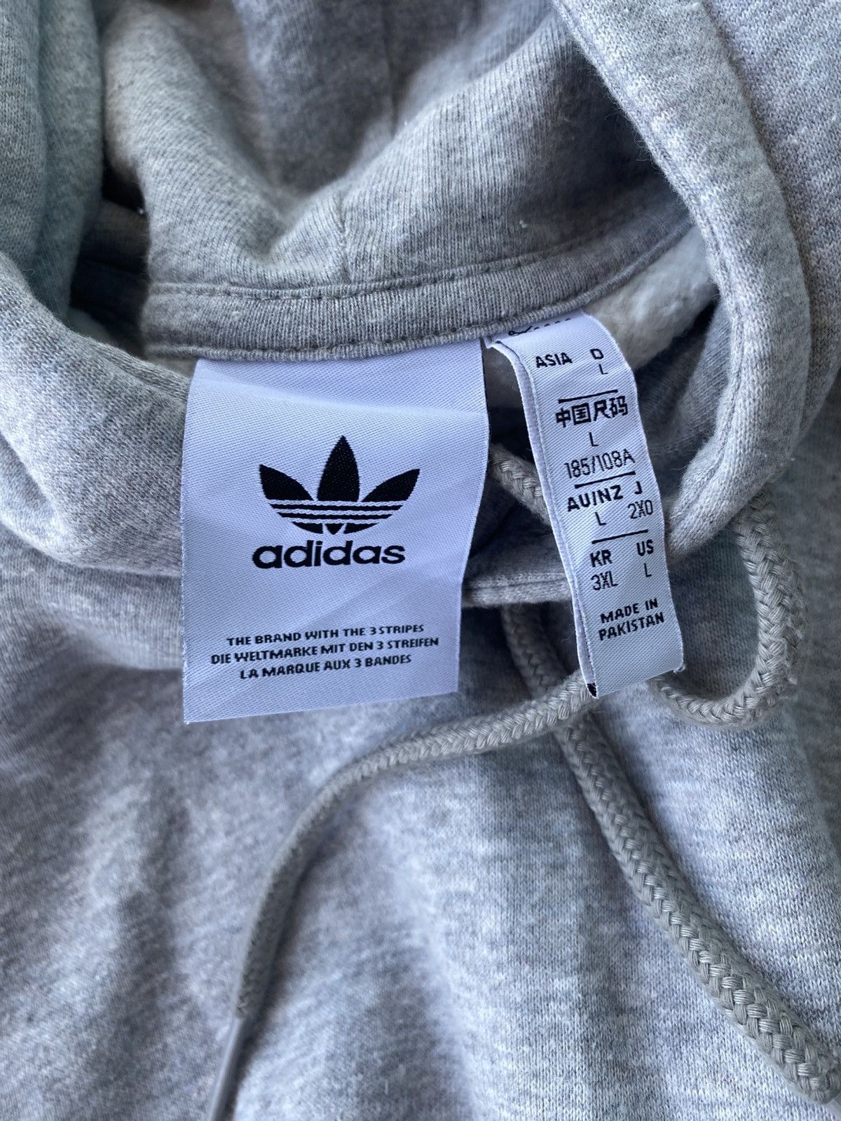 Adidas Adidas Originals Trefoil Hoodie Grey Red Stripe Size US L / EU 52-54 / 3 - 3 Thumbnail