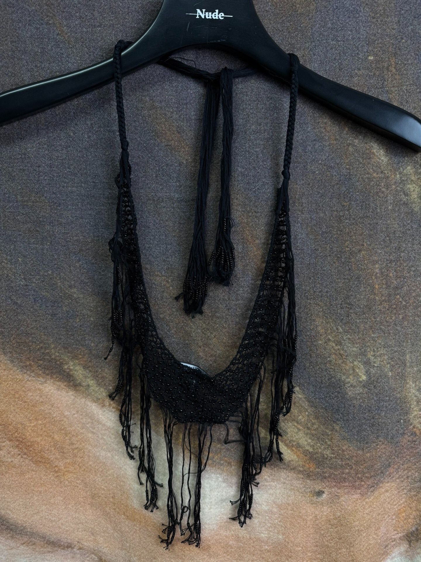 Ann Demeulemeester Ann Demeulemeester Beaded Fringe Scarf Size ONE SIZE - 1 Thumbnail