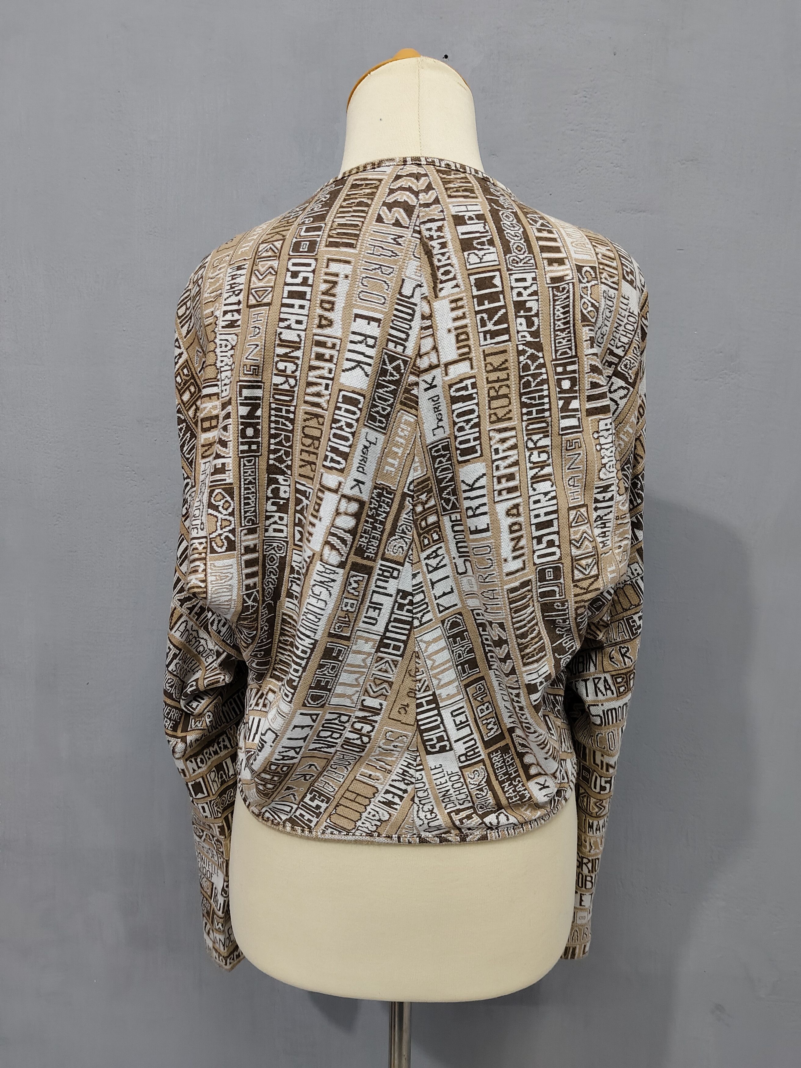 Bernhard Willhelm 2000s Bernhard Willhelm-Archived AOP Typography Batwing Knit Size S / US 4 / IT 40 - 4 Thumbnail