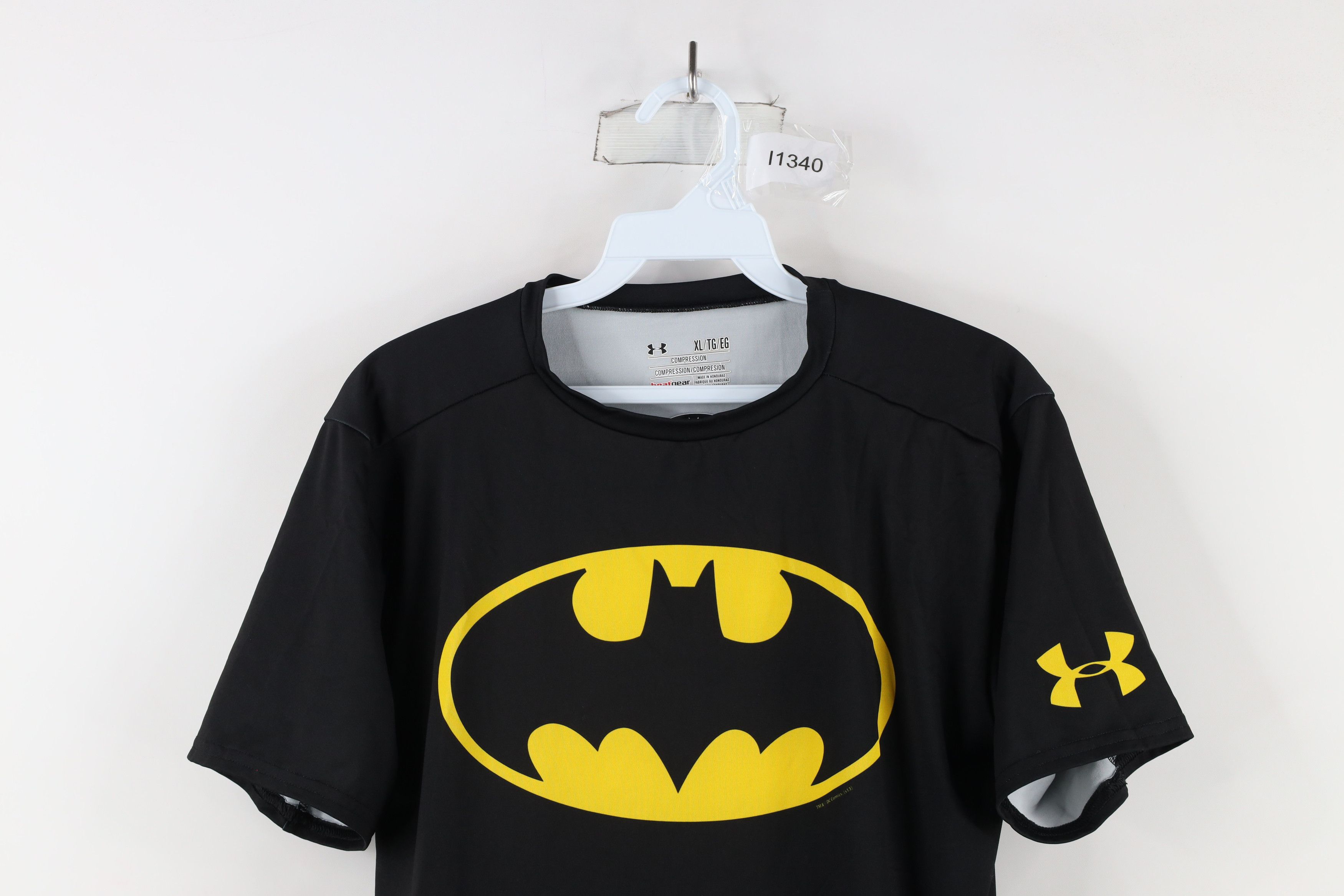 Under Armour × Vintage Under Armour Compression Superhero Batman Training T-Shirt Size US XL / EU 56 / 4 - 2 Thumbnail