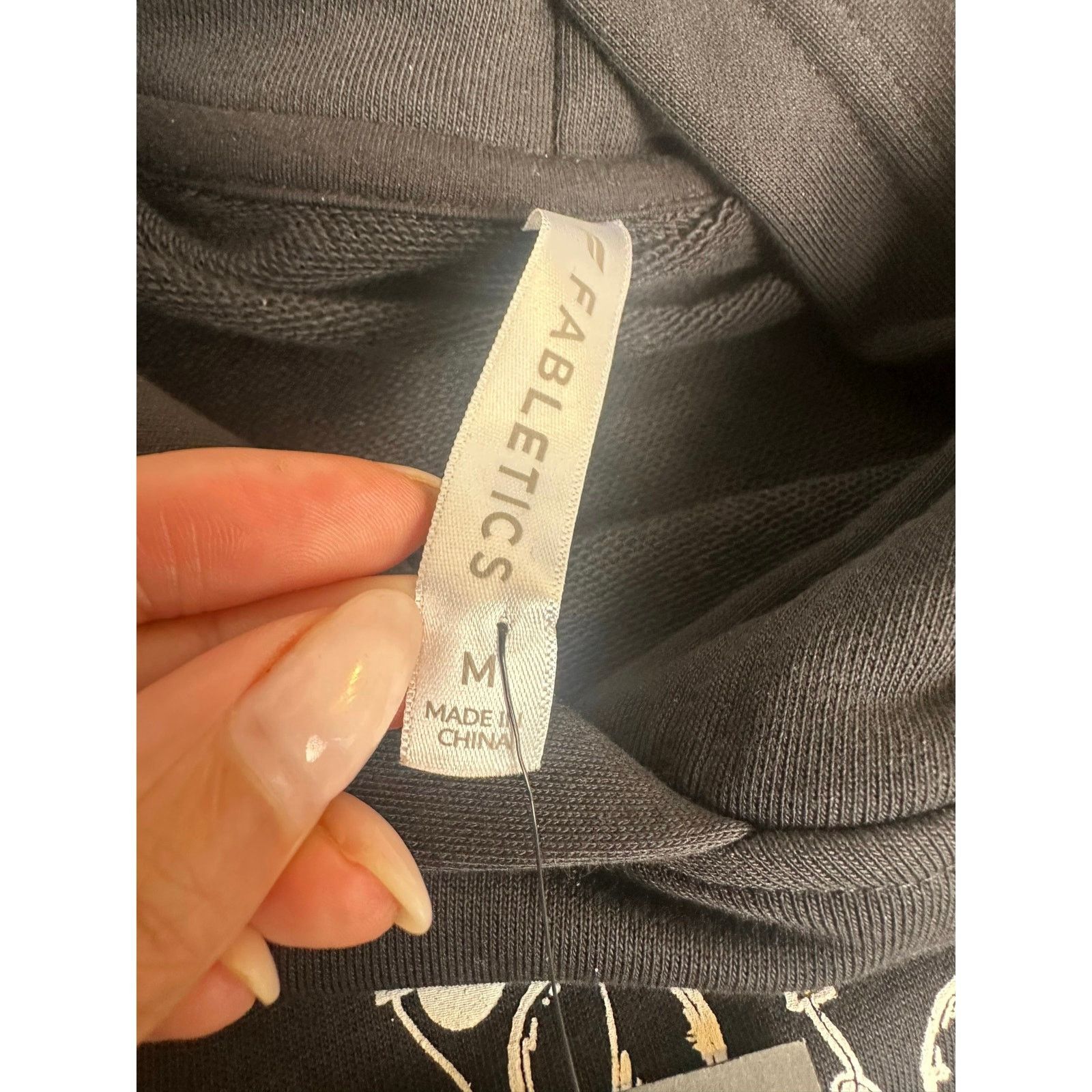 Fabletics Fabletics x S.W. Smiley Cotton Black Hoodie - Size M - New Size US M / EU 48-50 / 2 - 11 Thumbnail