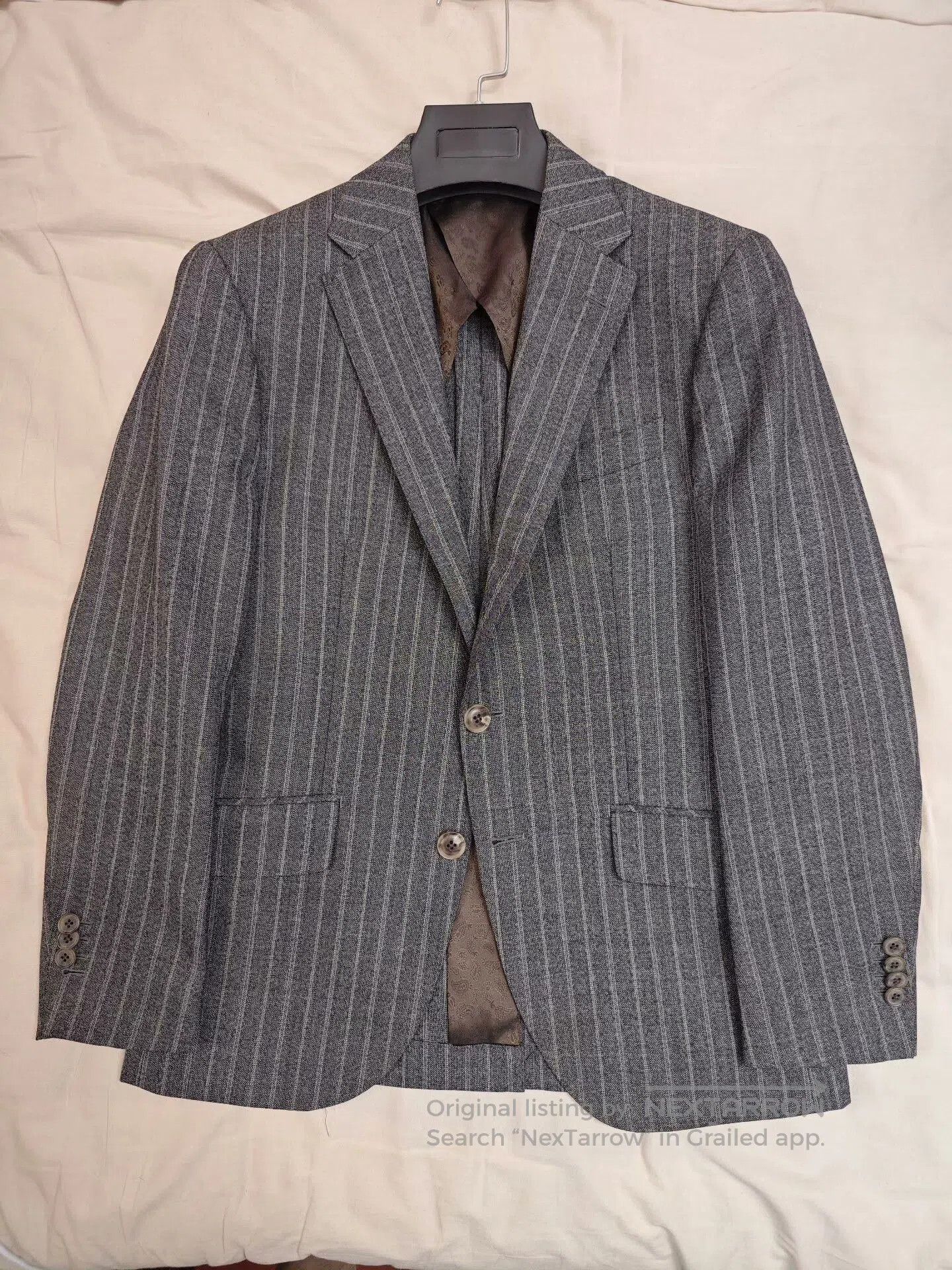Japanese Brand Custom Dormeuil Wool Suit Jacket. Size US S / EU 44-46 / 1 - 5 Thumbnail