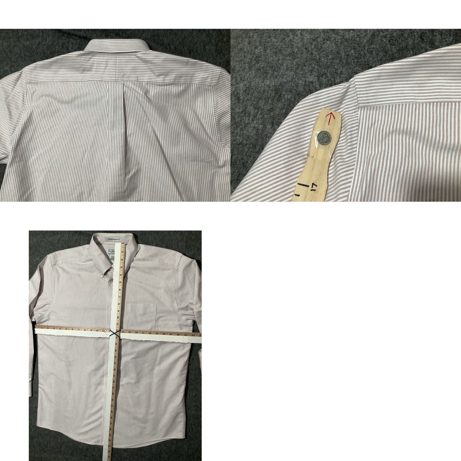 Vintage VINTAGE L.L. Bean Dress Shirt Striped Red Long Sleeve Mens 16 Wrinkle Resistant Button-Up Collared Case-Study: Not Applicable Size 42R - 8 Thumbnail