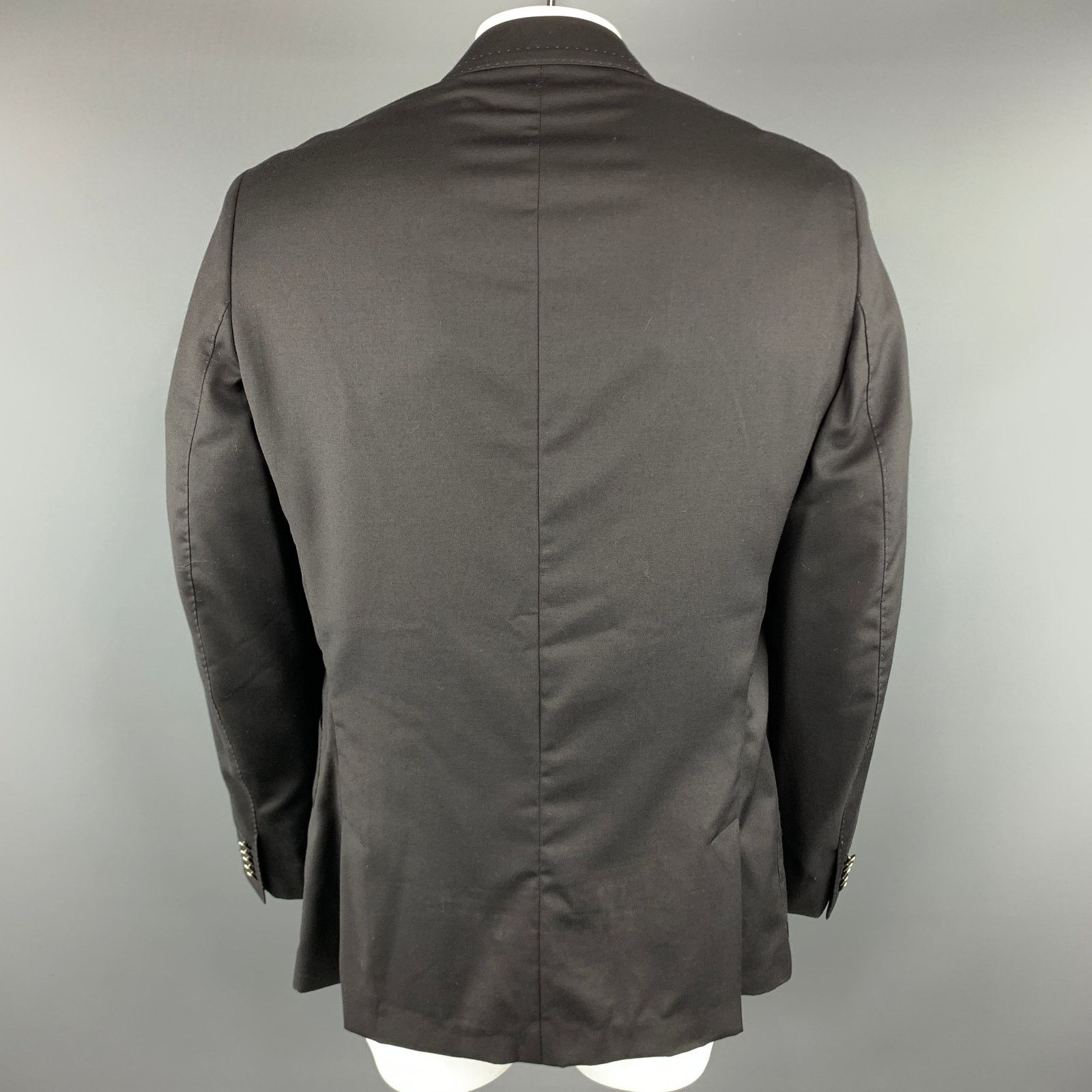 Paul Smith PAUL SMITH 44 Black Wool/Cashmere Notch Lapel Sport Coat Size 44R - 7 Thumbnail
