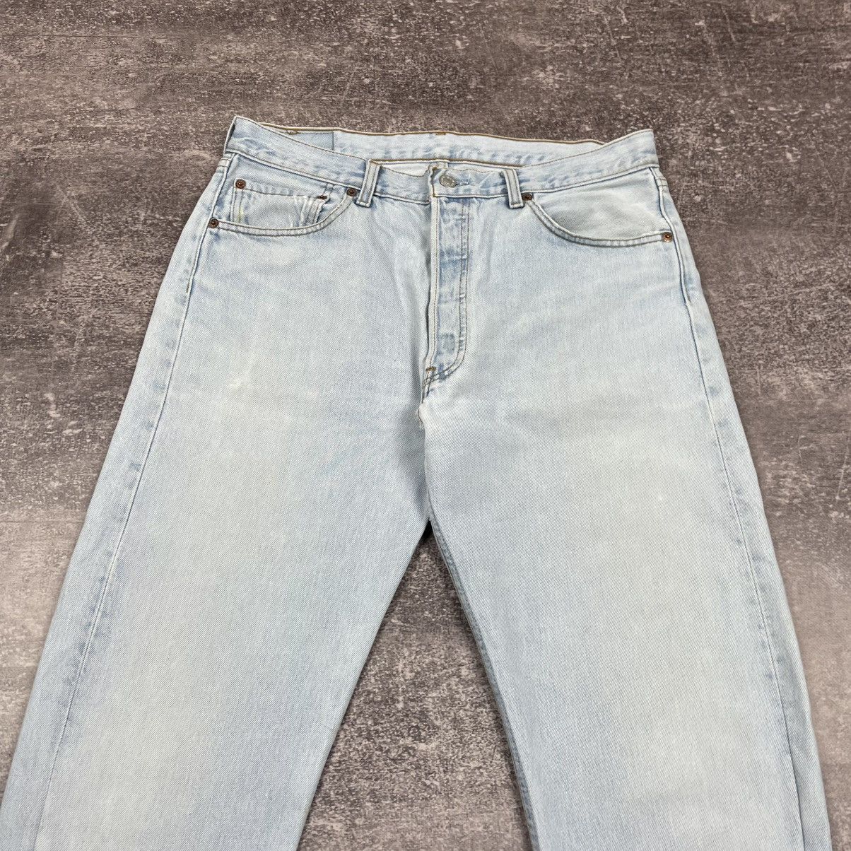 Levi's Vintage 90’s Distressed Levis 501 Size US 34 / EU 50 - 9 Thumbnail
