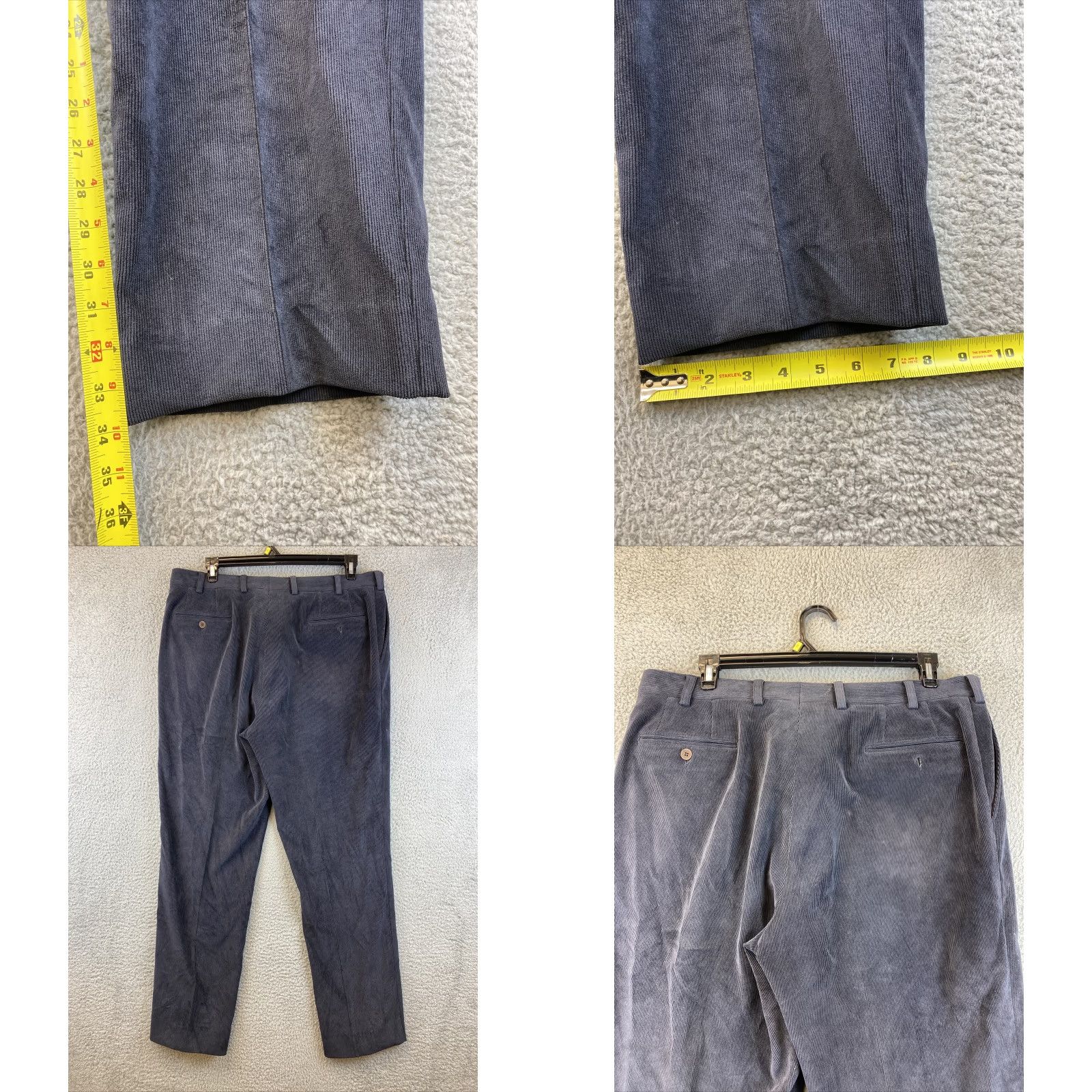 Canali Canali Men's Corduroy Dress Pants Size 38 Regular Fit Gray Stretch Cotton Italy Size US 38 / EU 54 - 8 Thumbnail