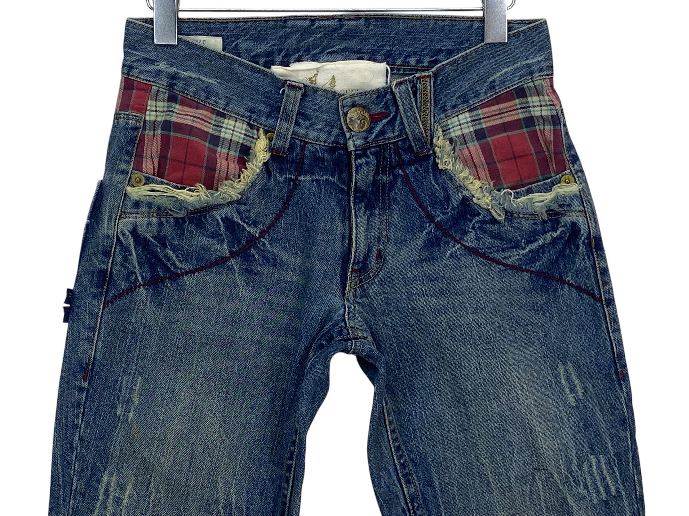 Japanese Brand Oilcake Jeans Double Waist Cropped Jeans Japanese Jeans Size US 29 - 3 Thumbnail