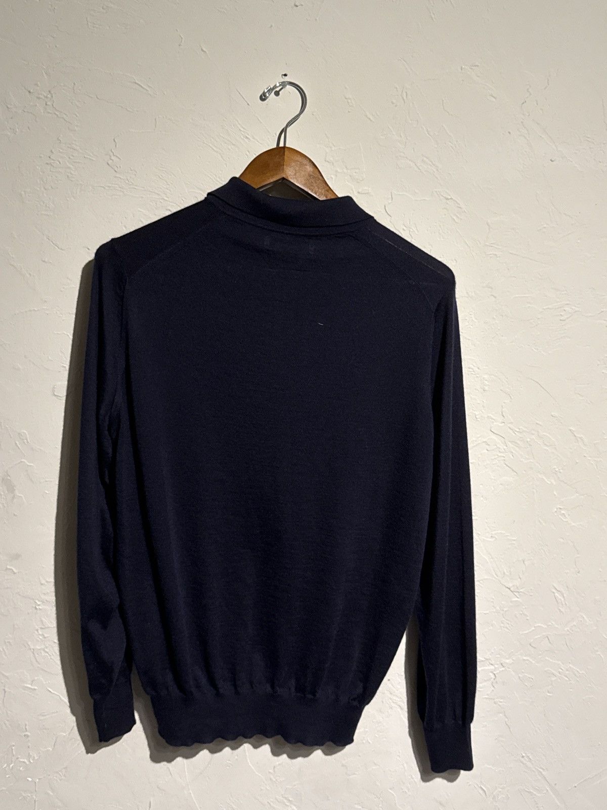 Brunello Cucinelli Navy Brunello Cucinelli Cashmere Long Sleeve Polo Size US M / EU 48-50 / 2 - 3 Thumbnail