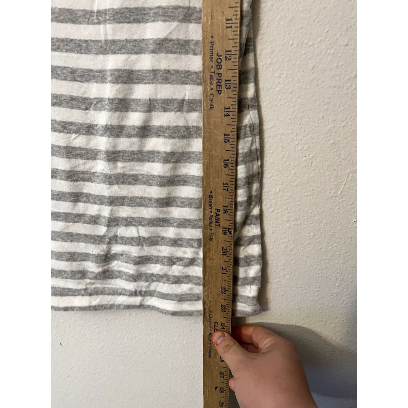 Banana Republic Banana Republic Tank Womens Medium White Gray Striped Cotton Blend Blouse Shirt Pocket Slim Casual M Size M / US 6-8 / IT 42-44 - 4 Thumbnail