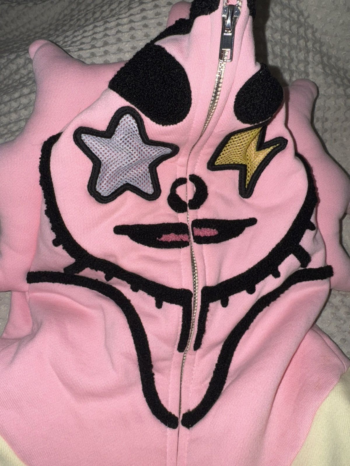 Glo Gang P Glo Man Zip Hoodie (Pastel Yellow/Pink/Blue) Size US XL / EU 56 / 4 - 7 Thumbnail