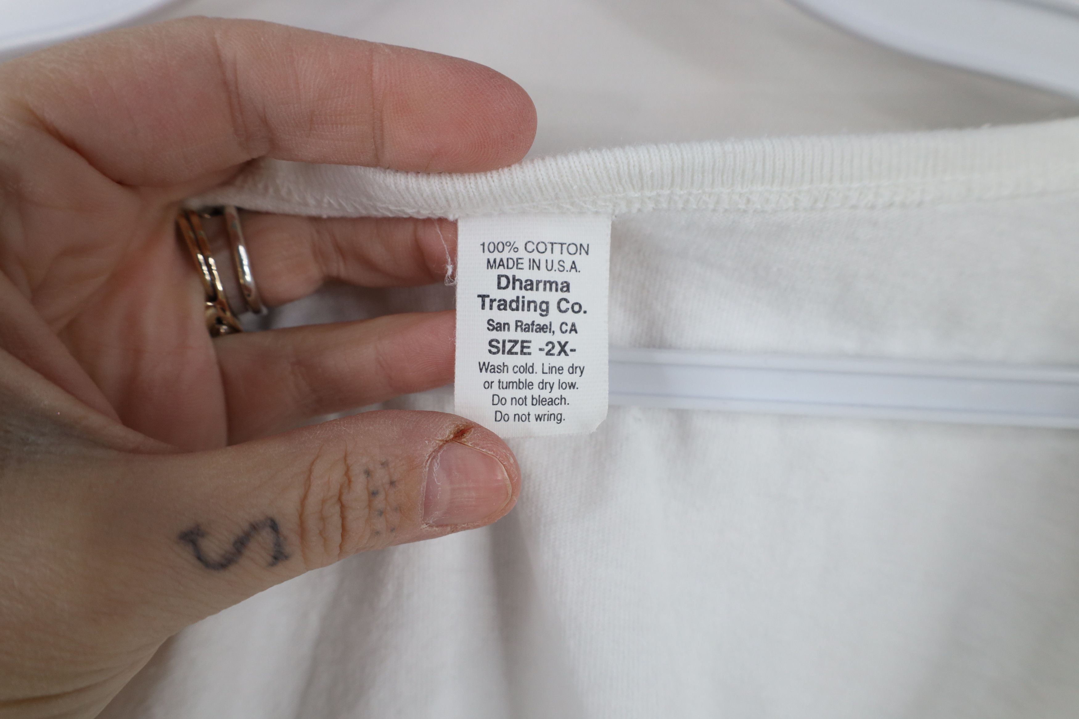 Vintage Vintage 90s Streetwear Cotton Tank Top T-Shirt White USA Size XXL / US 16-18 / IT 52-54 - 6 Thumbnail