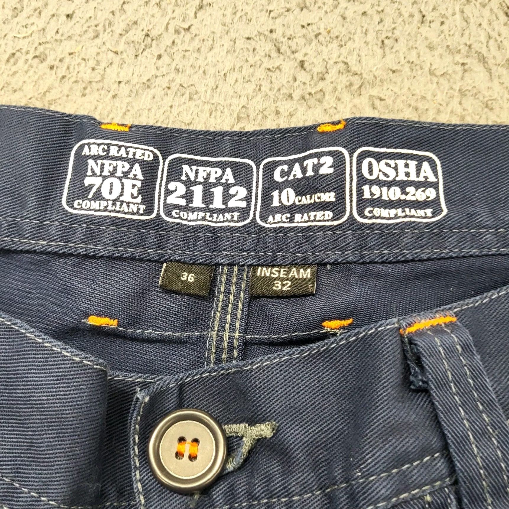 Vintage Kontra FR Pants Men's 36x32 Navy Blue Canvas Cargo Pocket Utility Jeans Workwear Straight Leg Pants Mens Regular Size 36 Navy blue Kontra FR Size US 36 / EU 52 - 2 Thumbnail