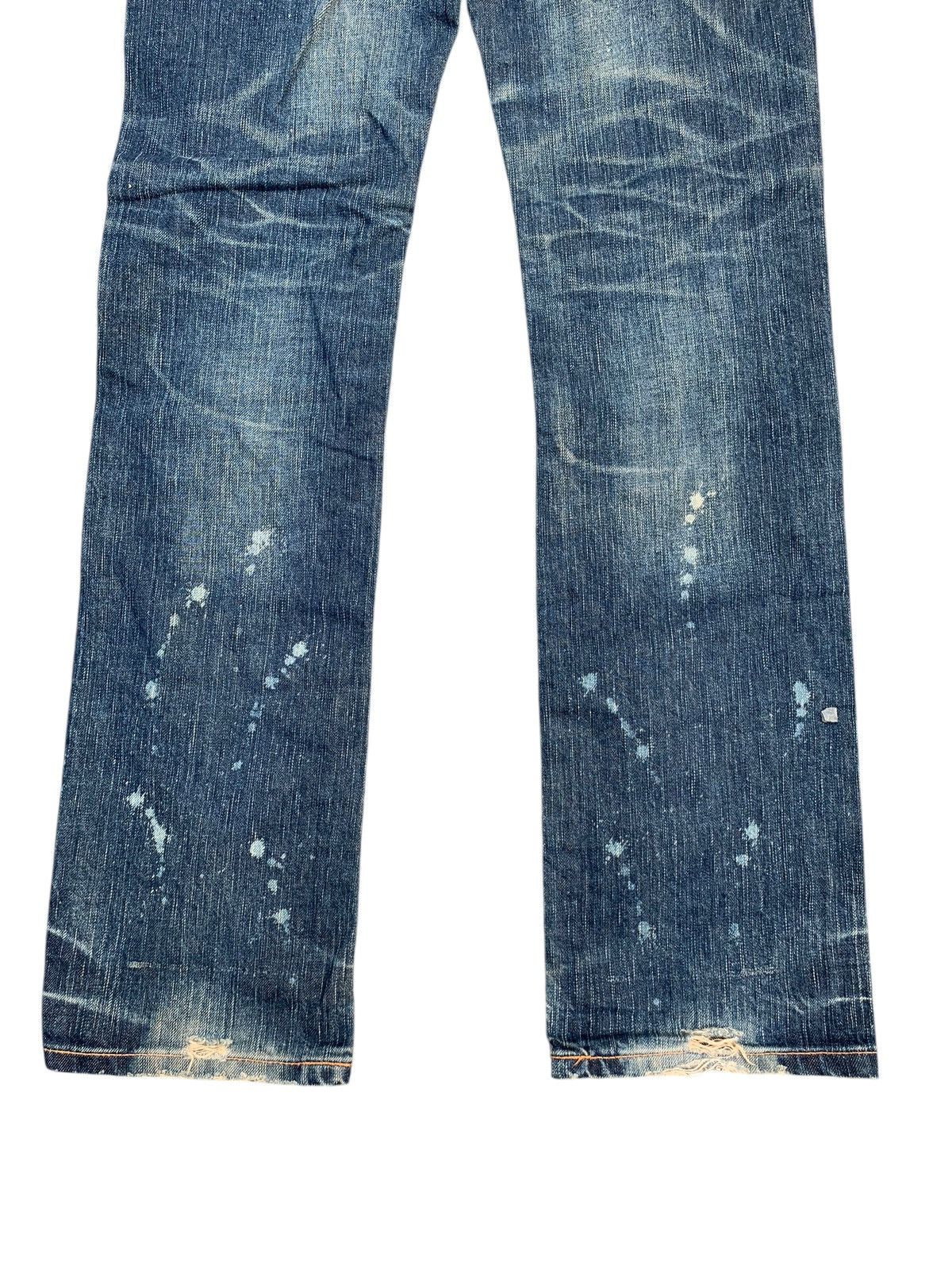 Tornado Mart RARE EDWIN STUDDED PUNK JAPANESE DISTRESSED DENIM Size US 31 - 13 Thumbnail