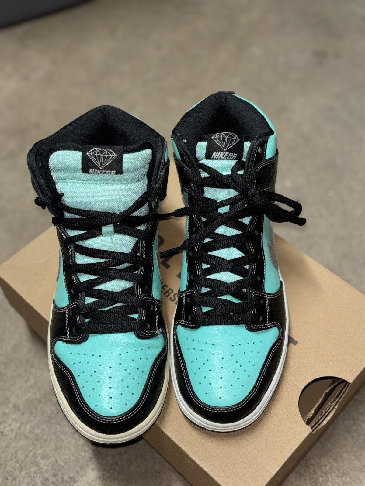 Diamond Supply Co. × Nike Nike Dunk High Premium SB 'Tiffany' Size US 11 / EU 44 - 3 Thumbnail