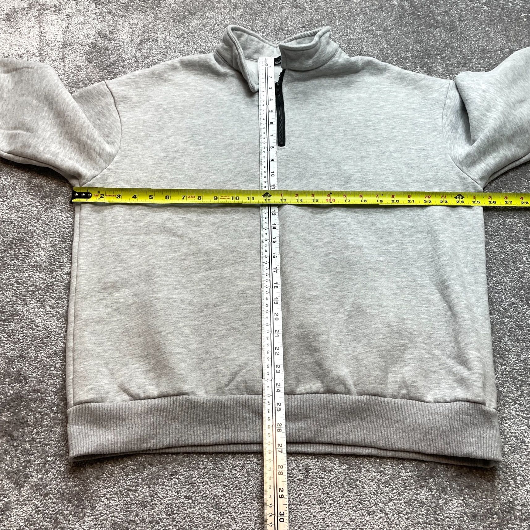 Vintage Trendy Queen Jacket Sweatshirt 1/4 Zip Womens L Light Gray Pullover Size L / US 10 / IT 46 - 4 Thumbnail